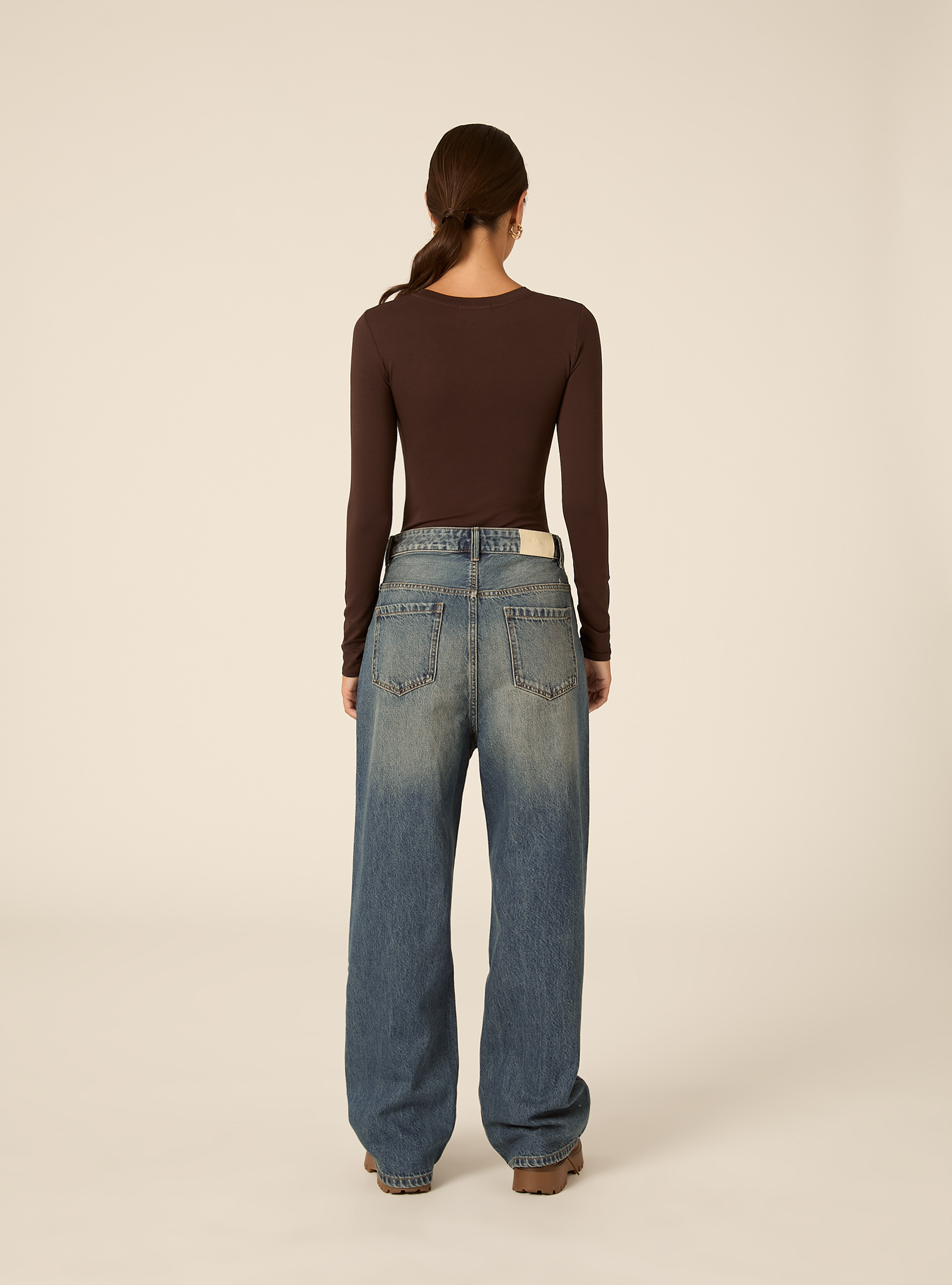 Body basic tinta unita, BR1 BROWN DARK