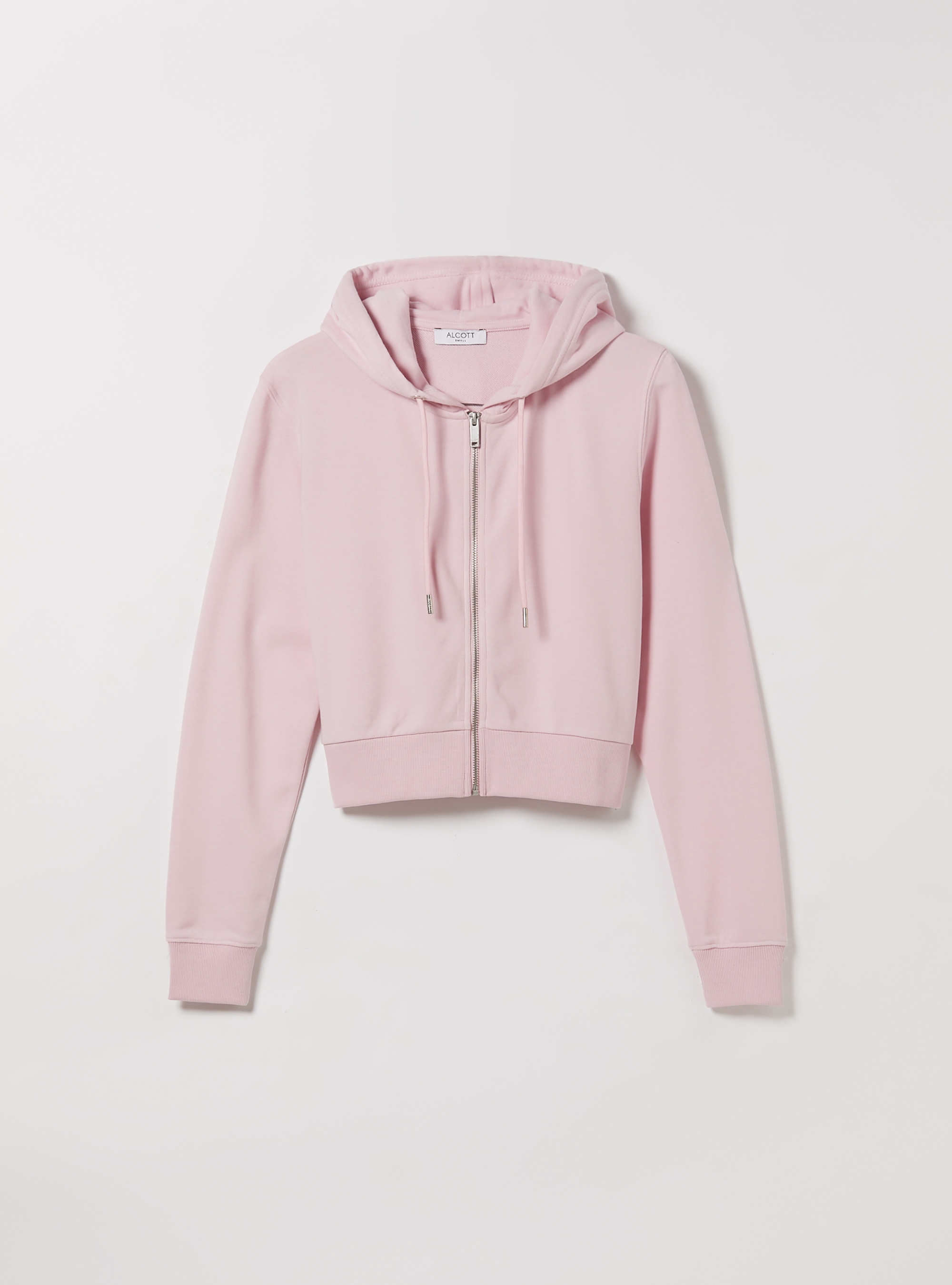 Sweat court avec fermeture éclair et capuche, PK3 PINK LIGHT
