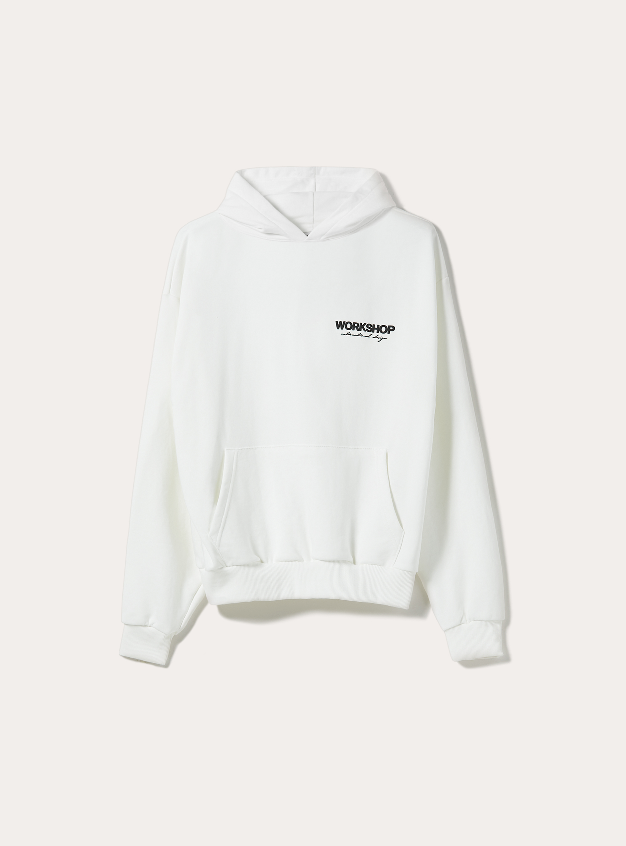 Boxy fit sweatshirt with Workshop print, WH2 WHITE