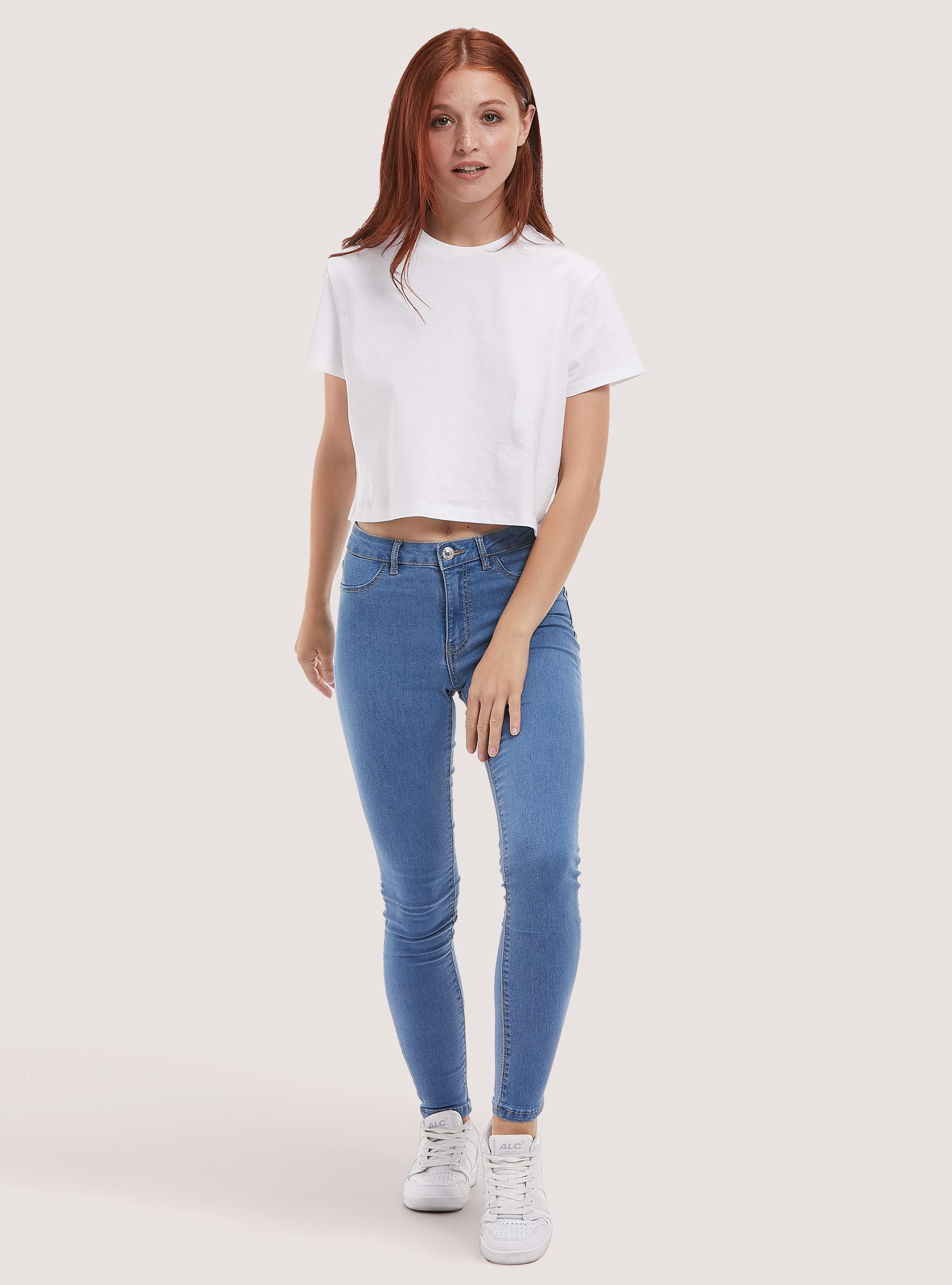 Denim skinny jeans, D006 AZURE
