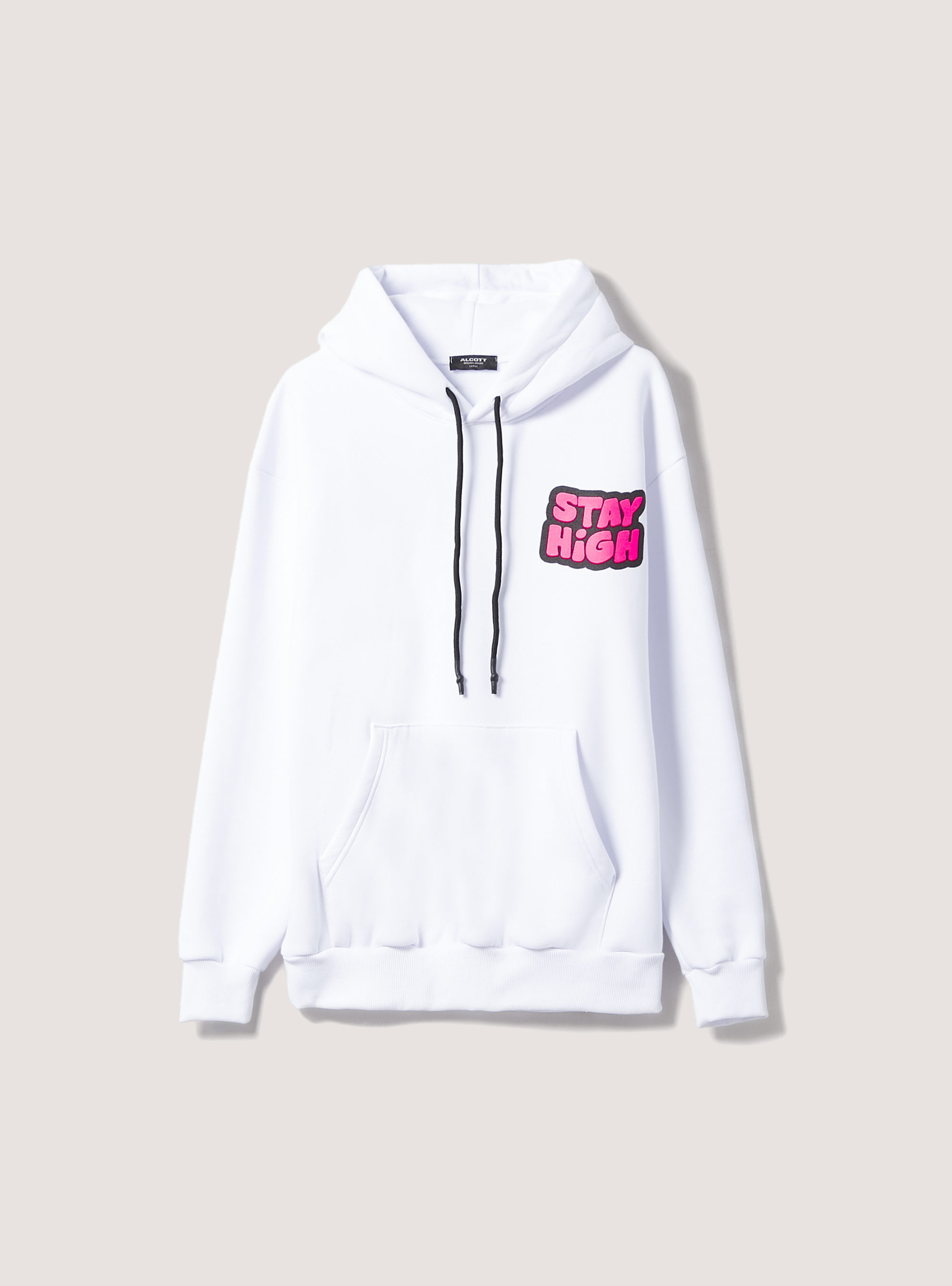 Felpa con stampa stay high, WH2 WHITE