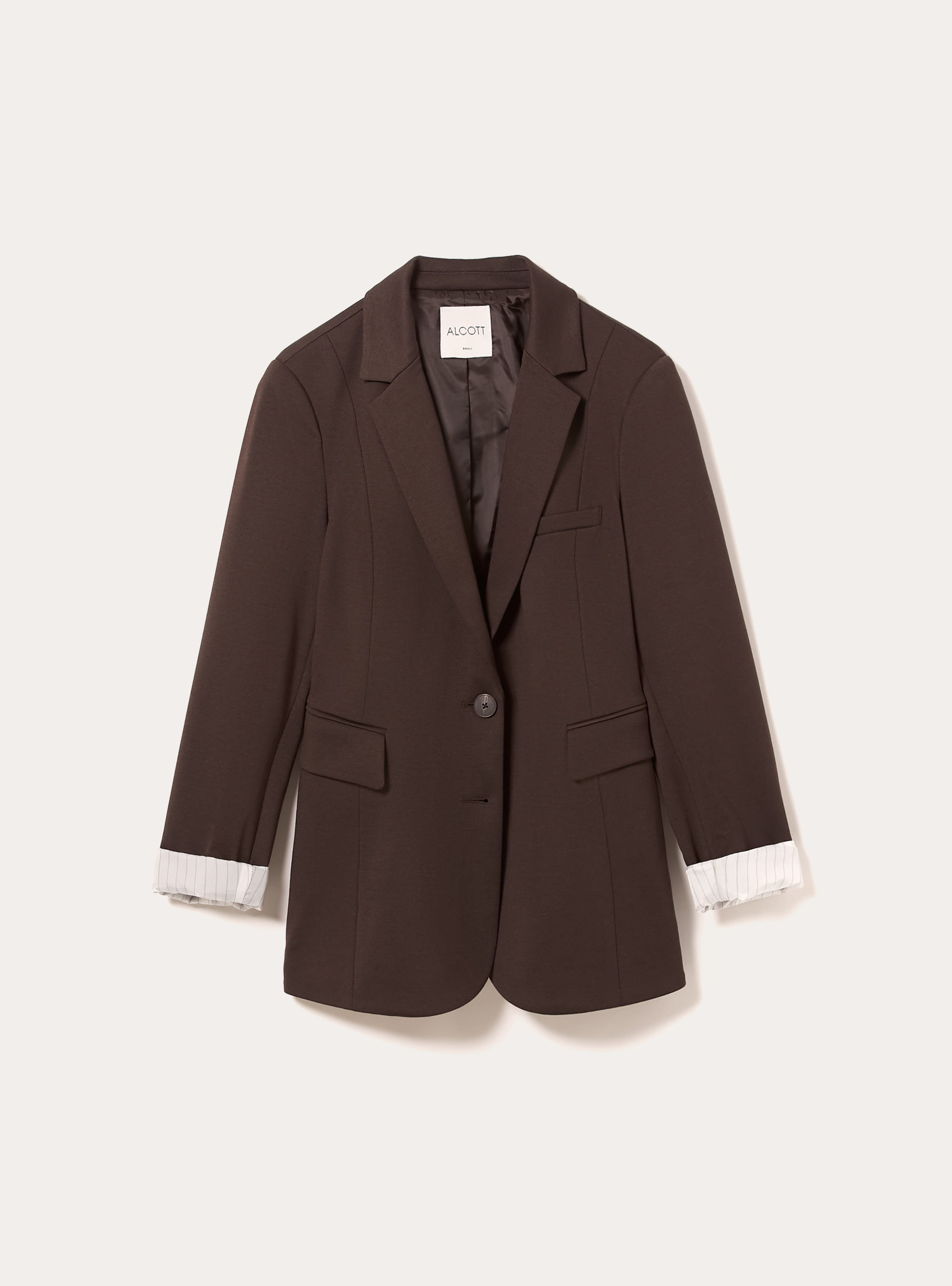Blazer en jersey, BR1 BROWN DARK