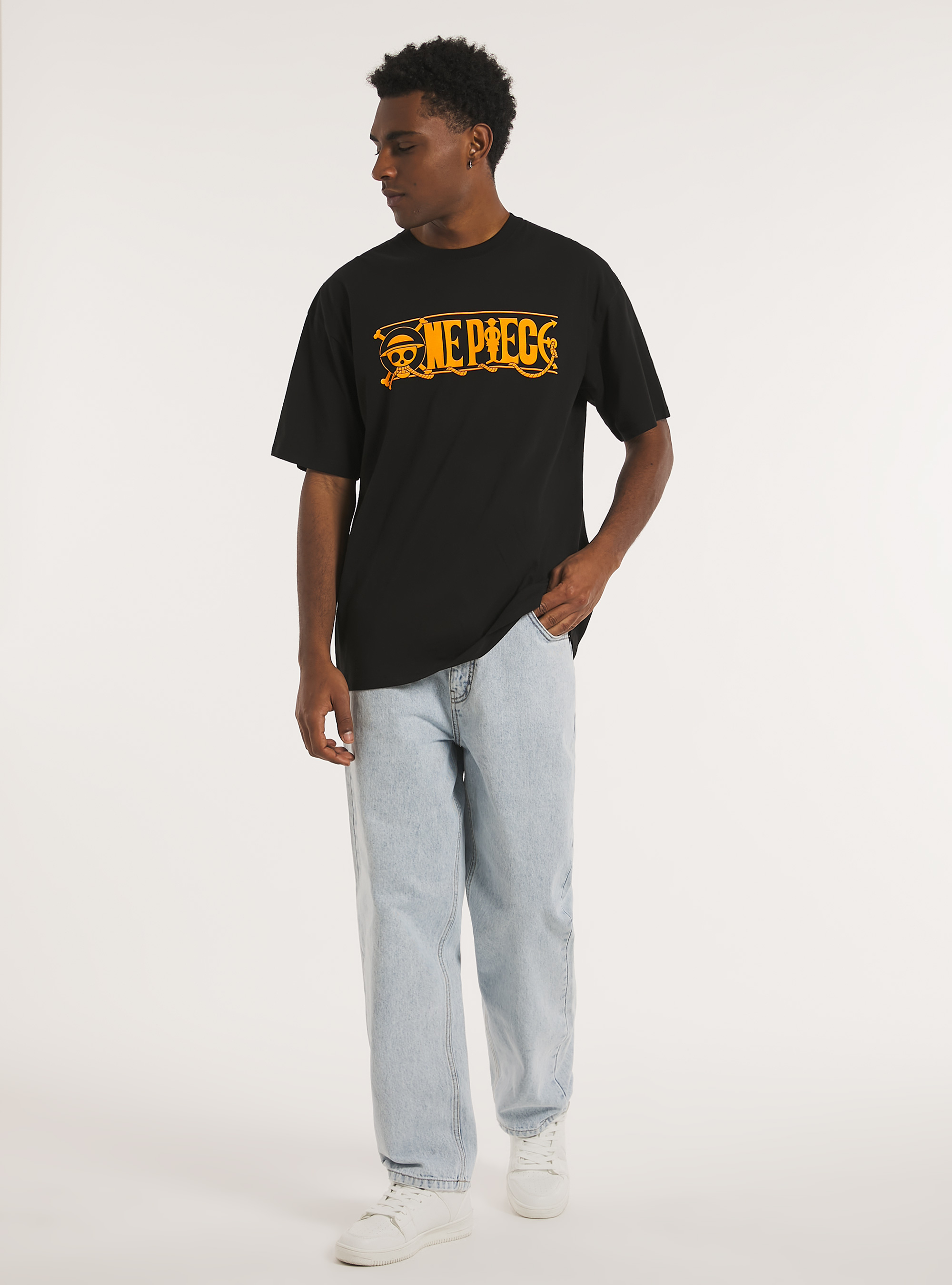 One Piece / Alcott oversized T-shirt, BK1 BLACK