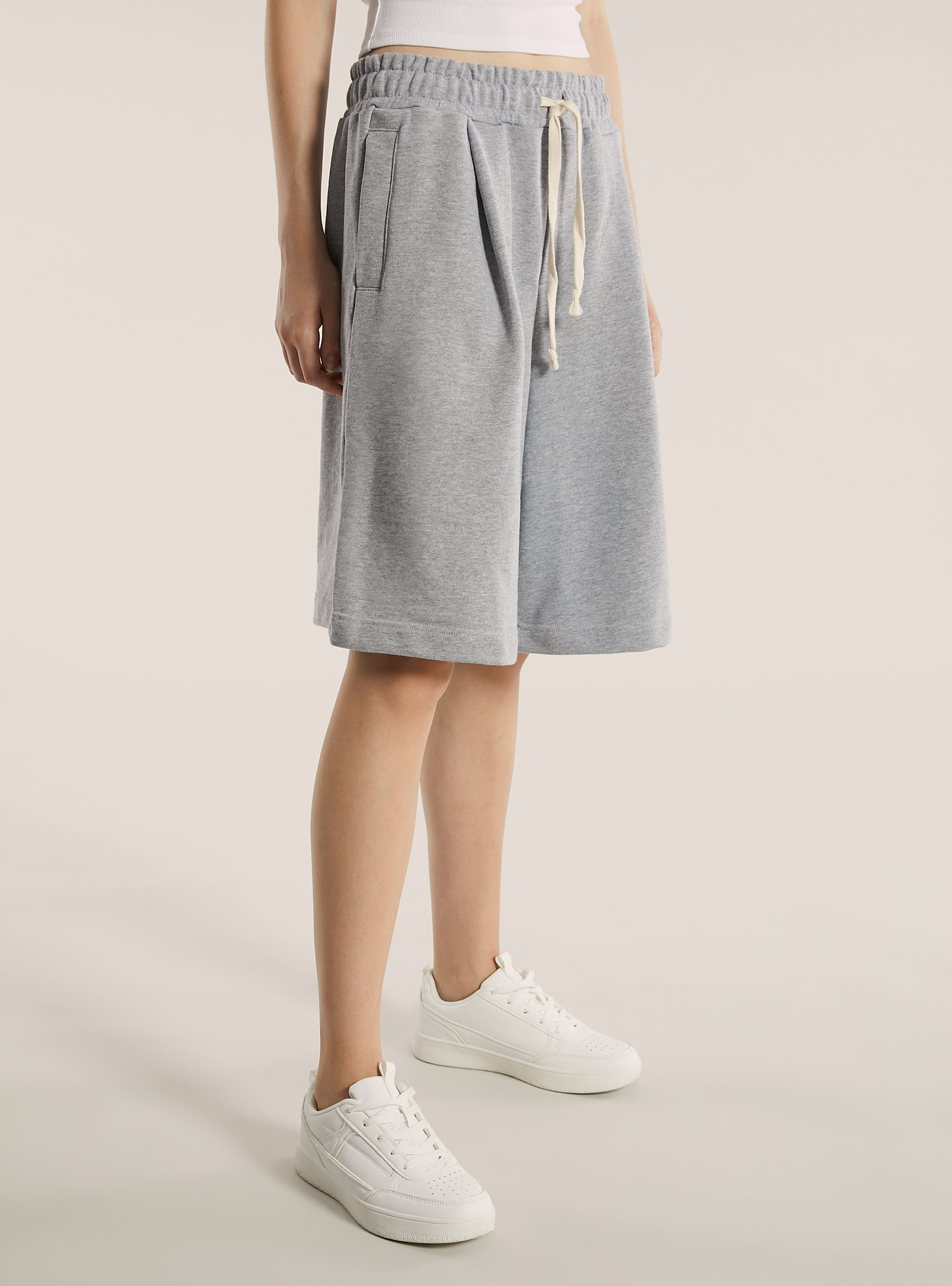 Bermuda baggy fit Genderless, MGY2 GREY MEL MEDIUM