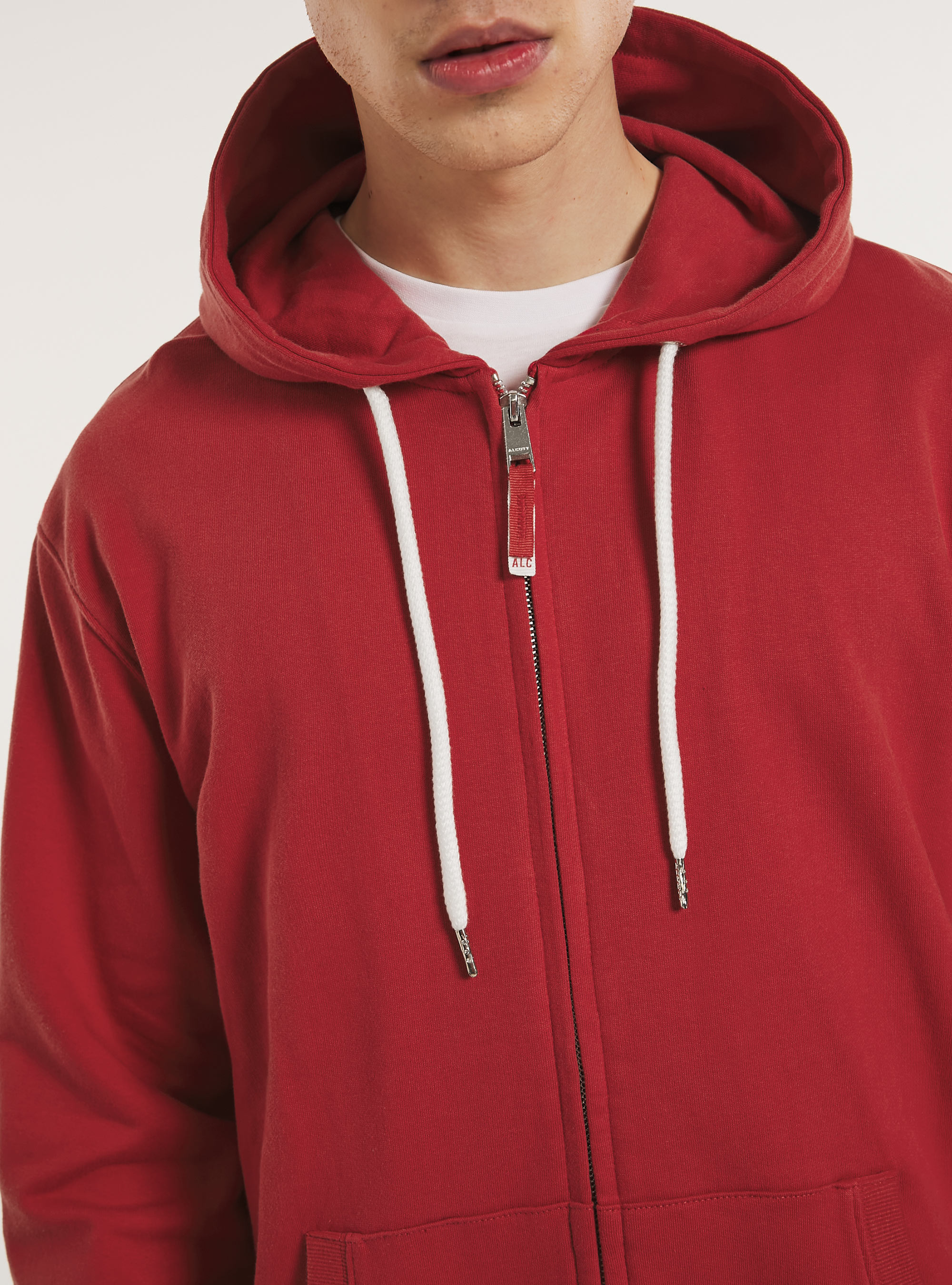 Cotton zip hoodie, RD2 RED MEDIUM
