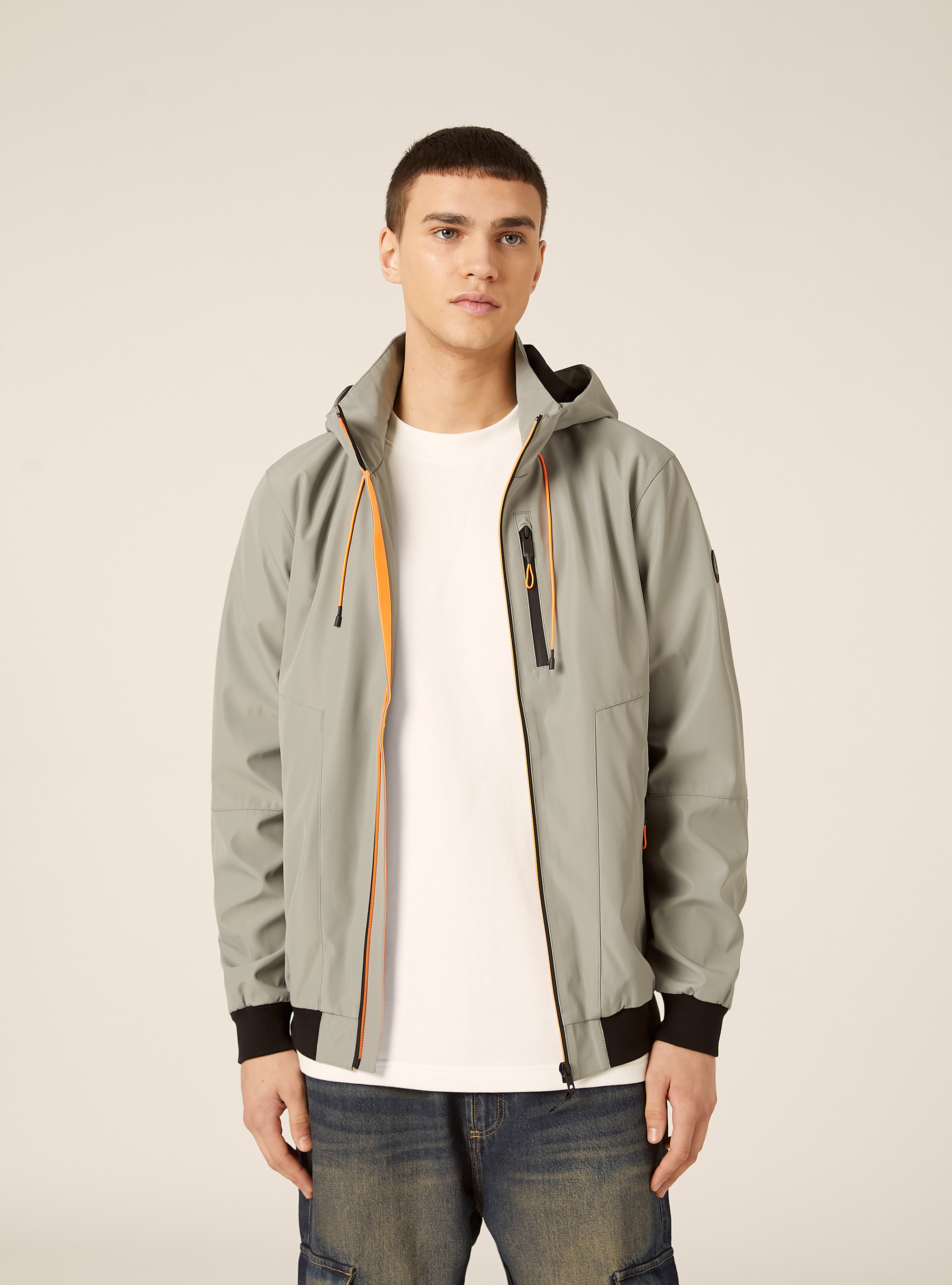 Bomber antivento con cappuccio, SG3 SAGE LIGHT