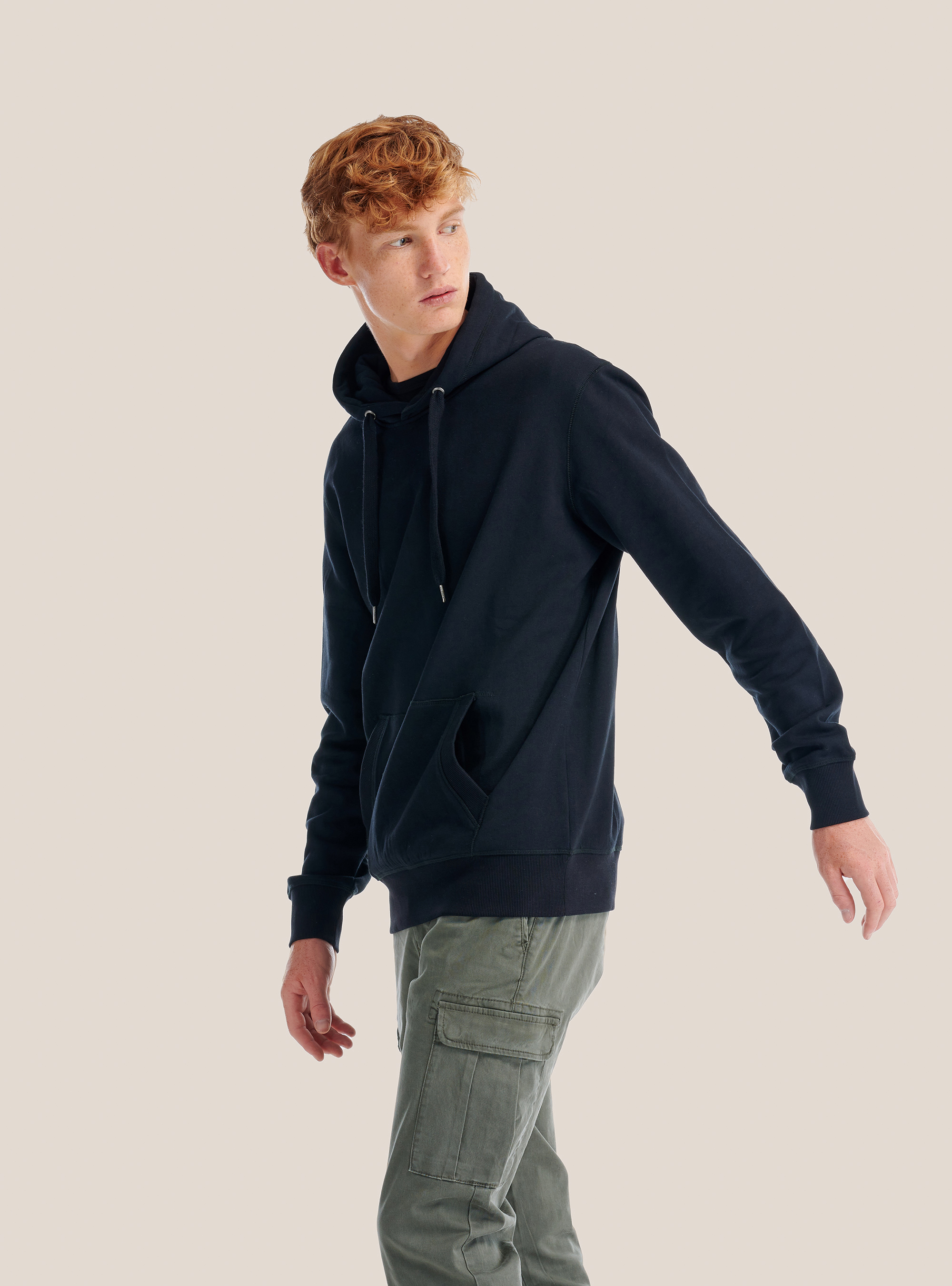 Sweat à capuche basique, C101 BLACK