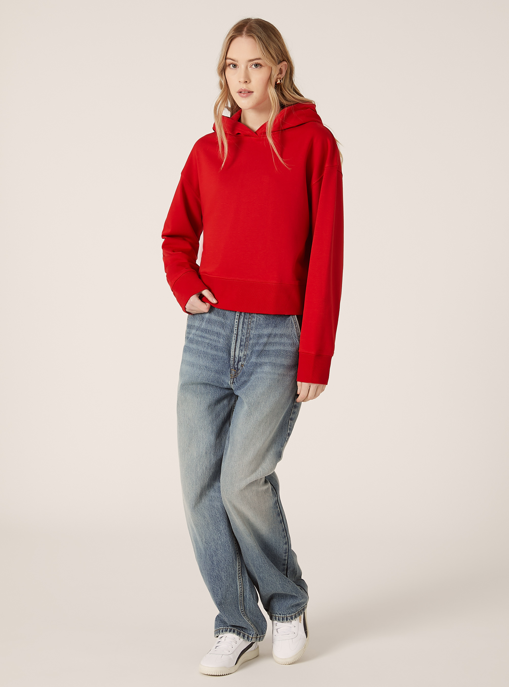 Sweat à capuche à la coupe large, RD2 RED MEDIUM