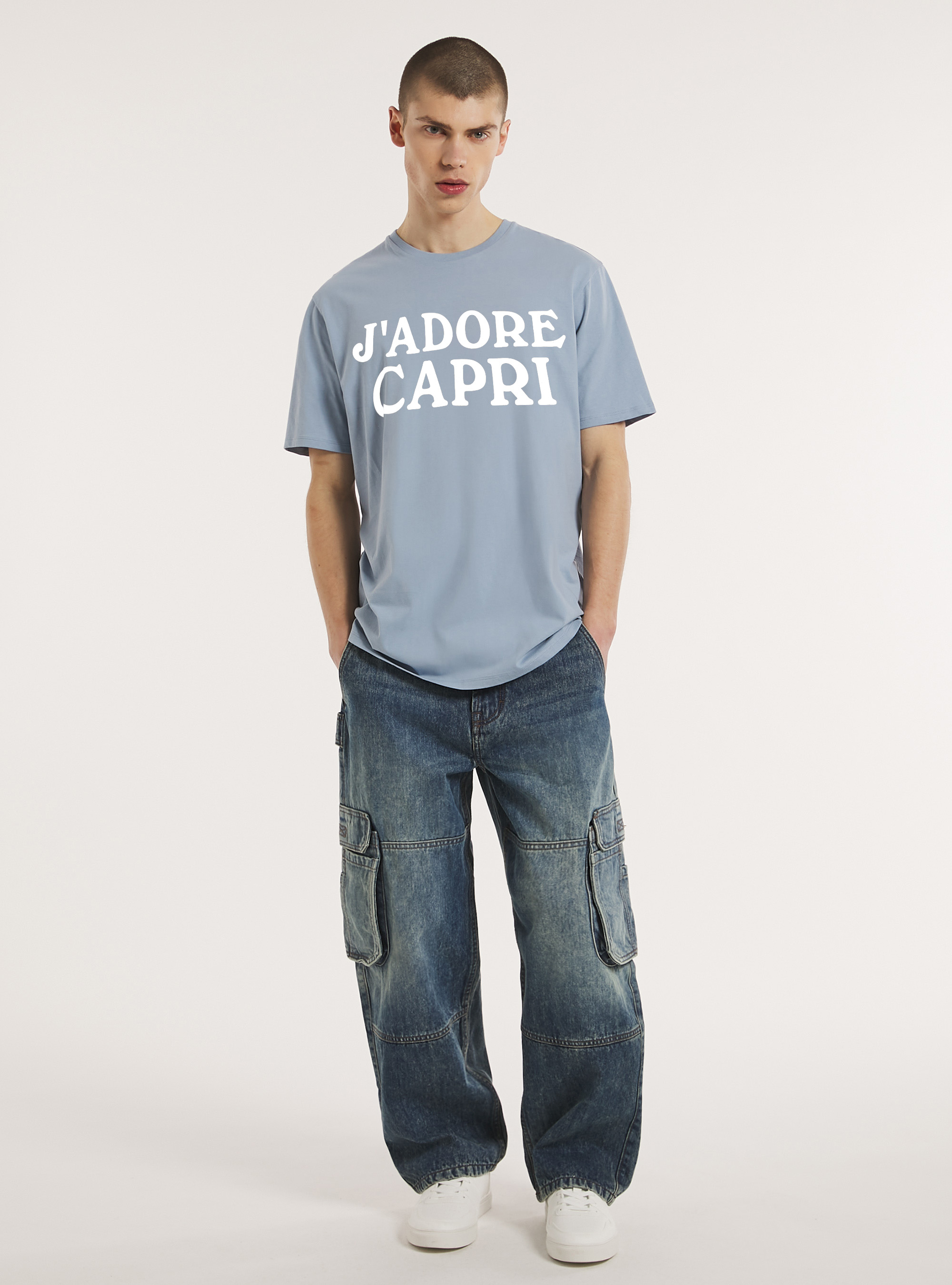 Capri Capsule Genderless T-shirt, AZ3 AZURE LIGHT