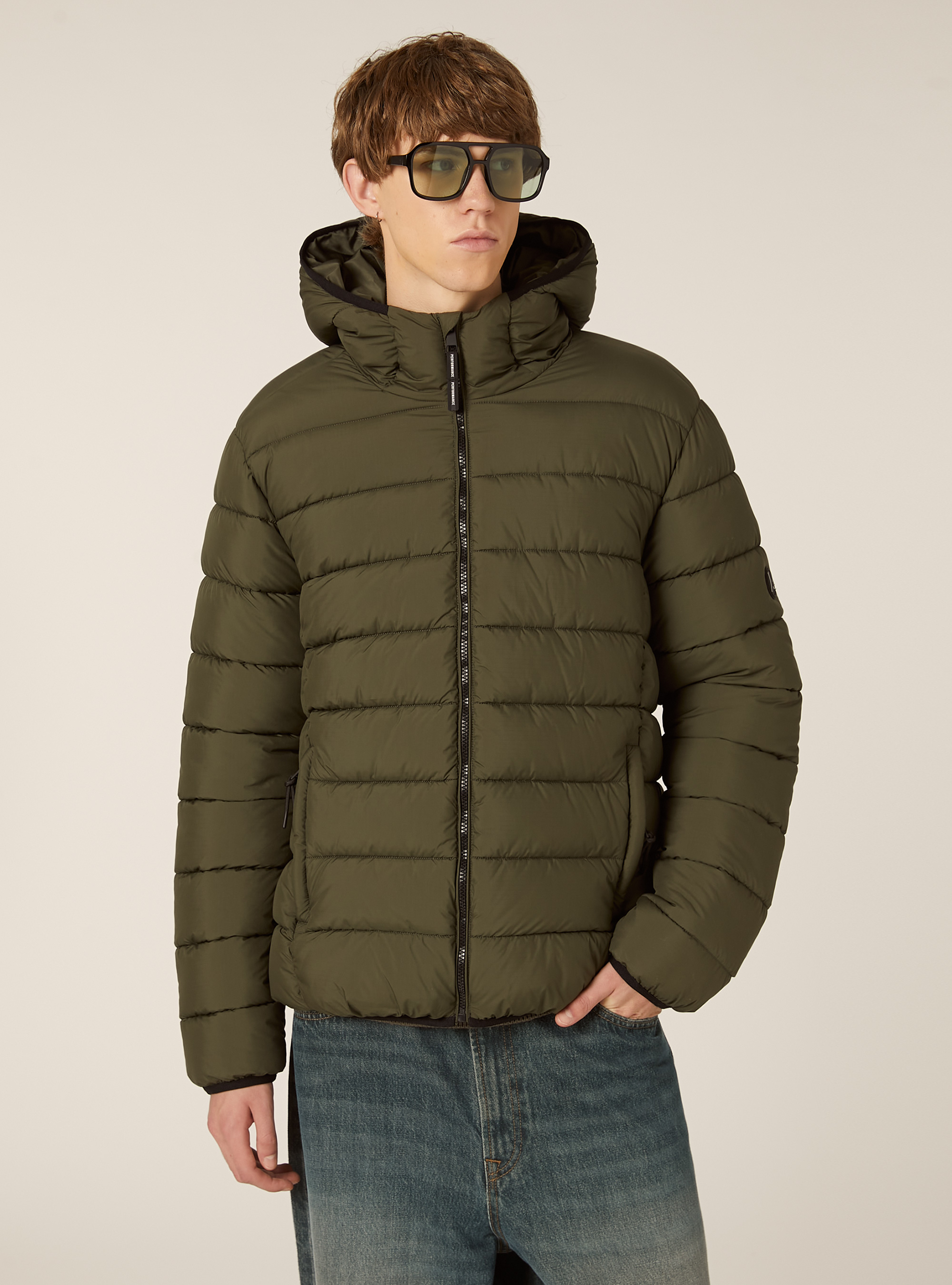 Padded jacket with hood, KY2 KAKY MEDIUM
