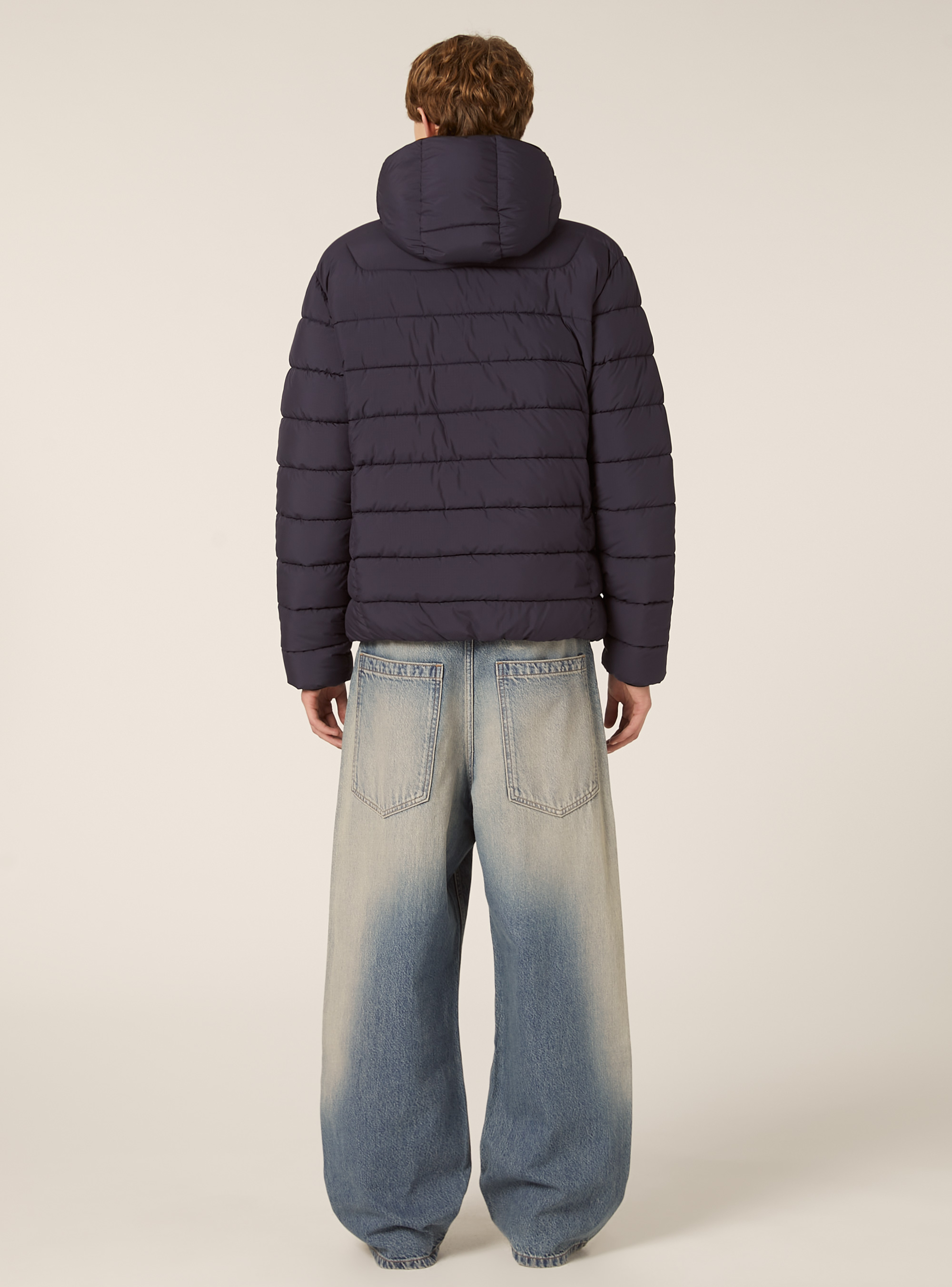 Padded jacket with hood, NA1 NAVY DARK