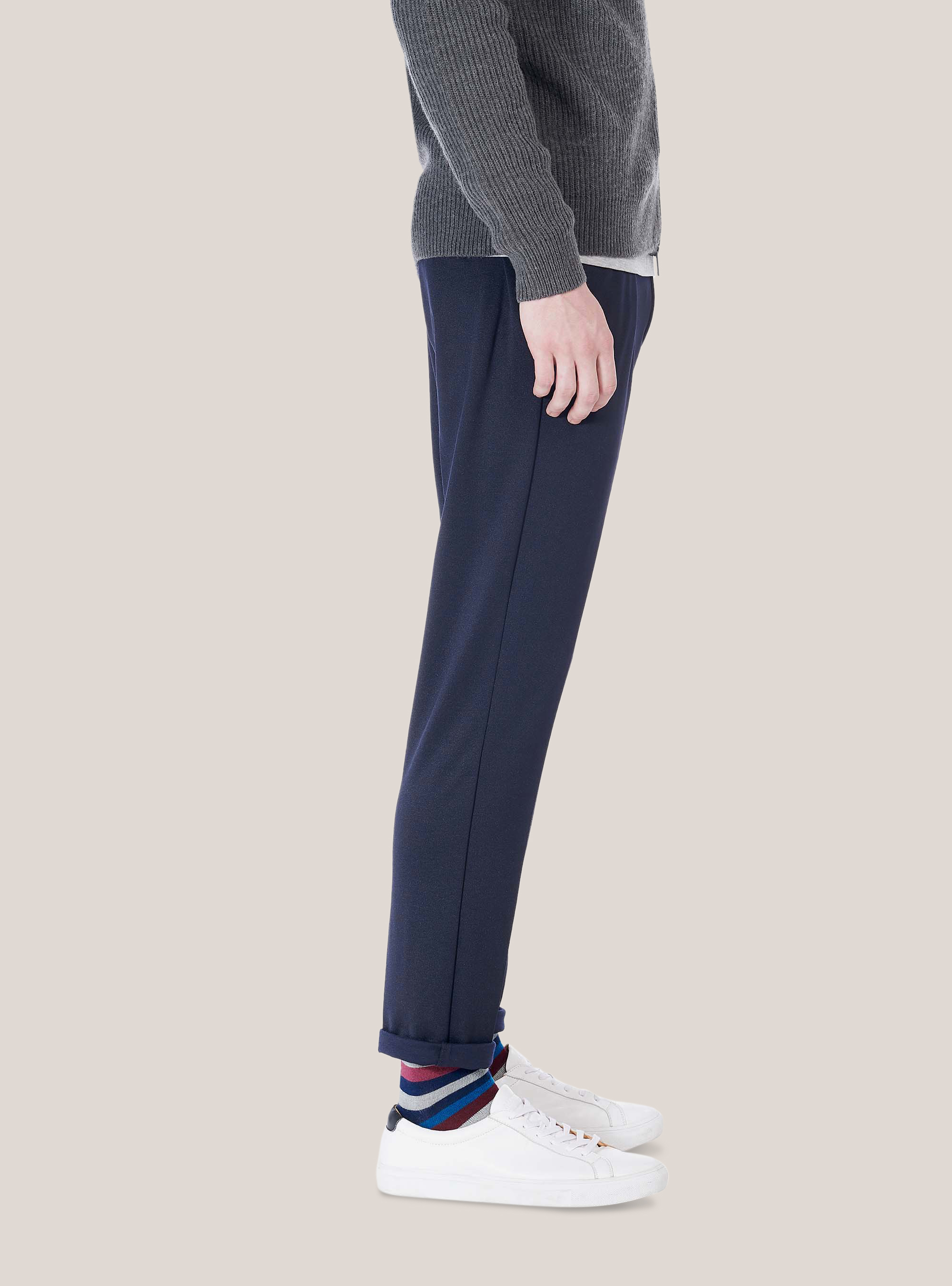 PANTS WITH COULISSE, BLUE