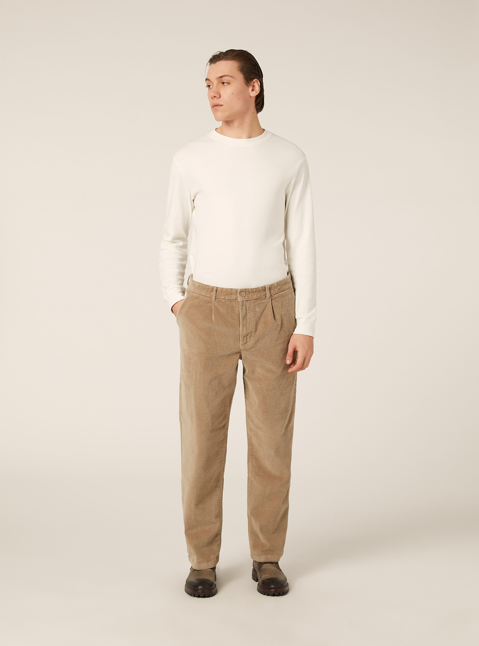 Corduroy pants, BG3 BEIGE LIGHT