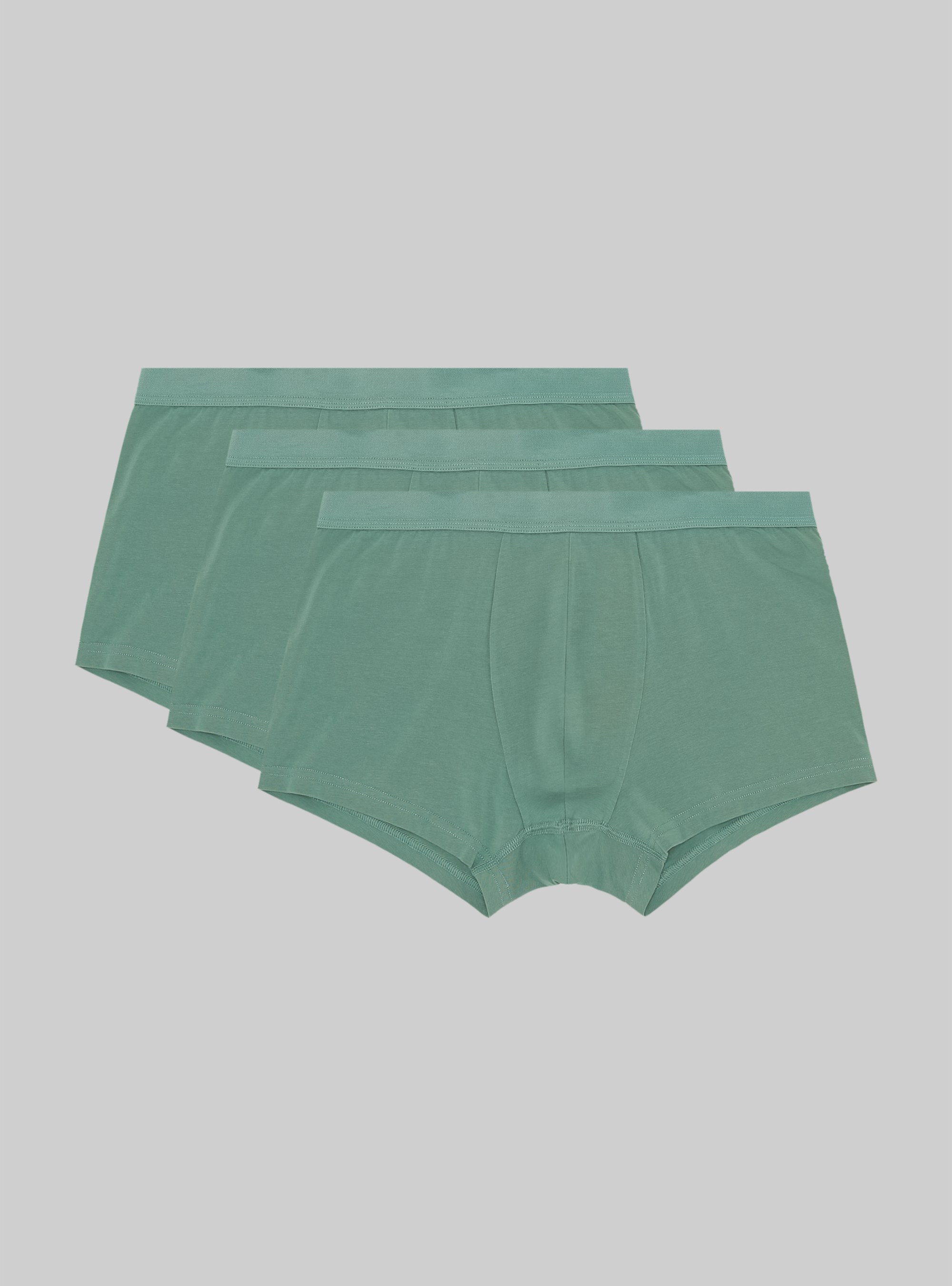 Set of 3 stretch cotton boxer shorts, KY3 KAKY LIGHT
