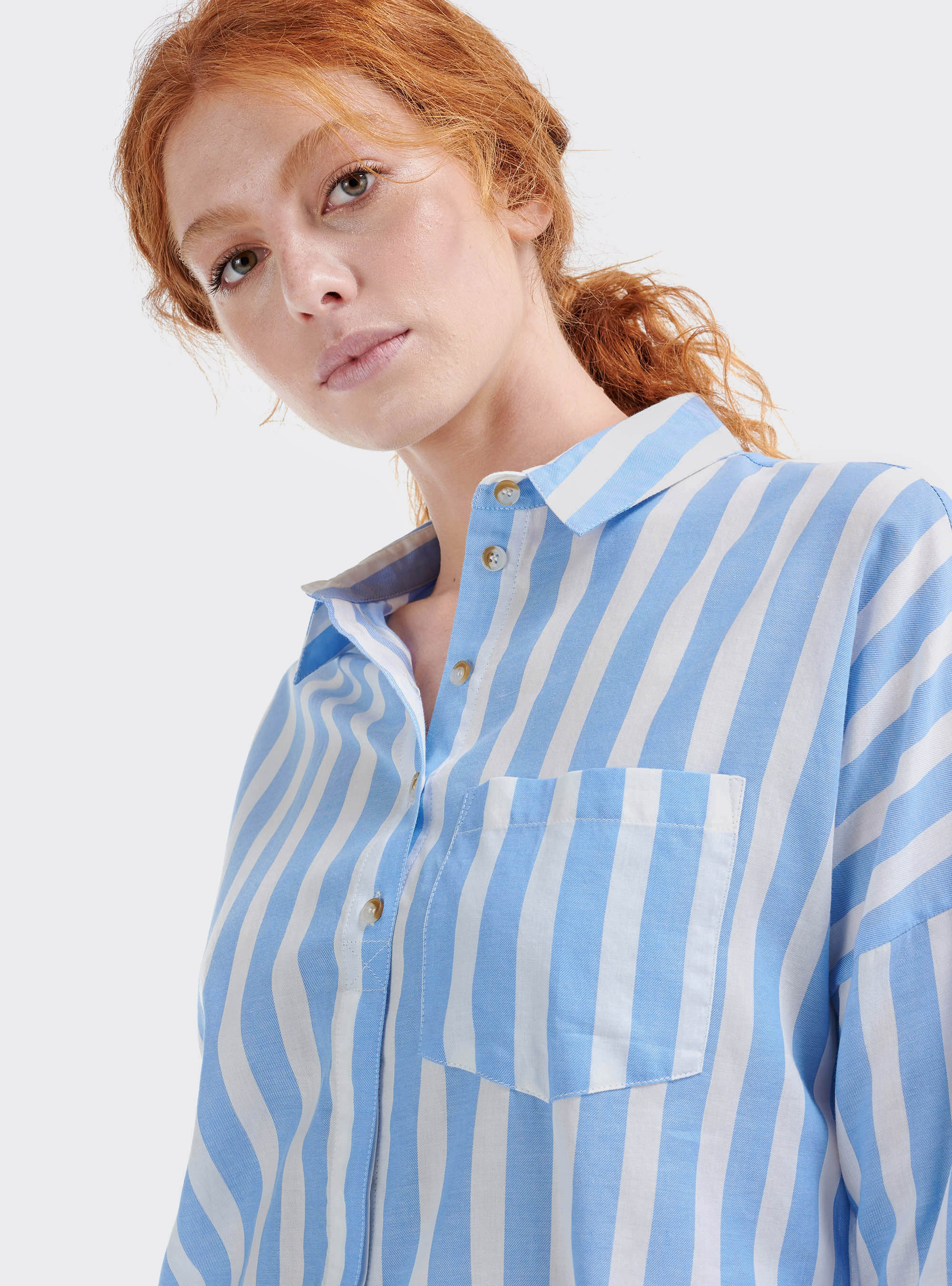 Camisa estampada rayas, STR5 RIGA AZZURRA