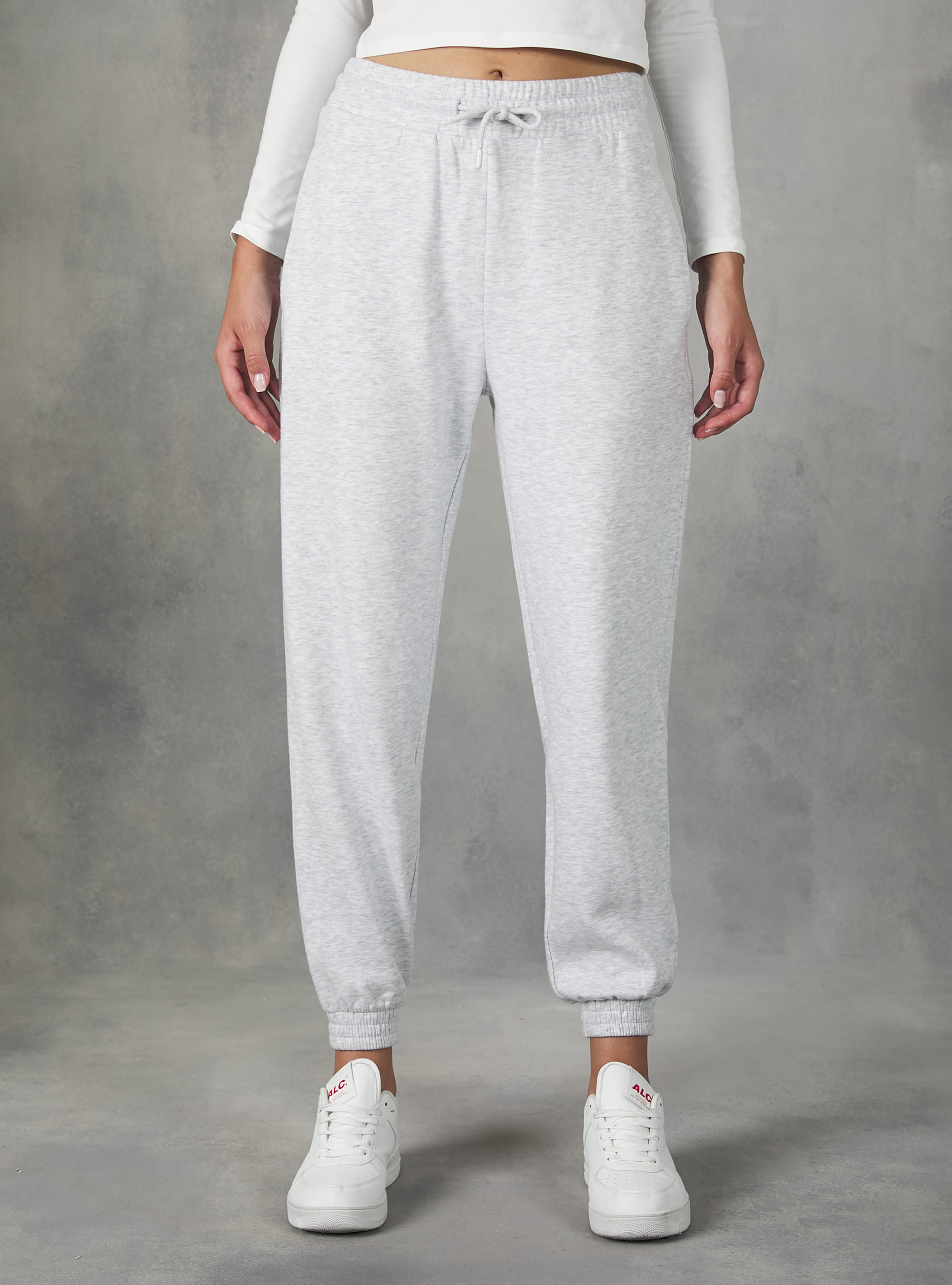 Plush jogger trousers, MGY3 GREY MEL LIGHT