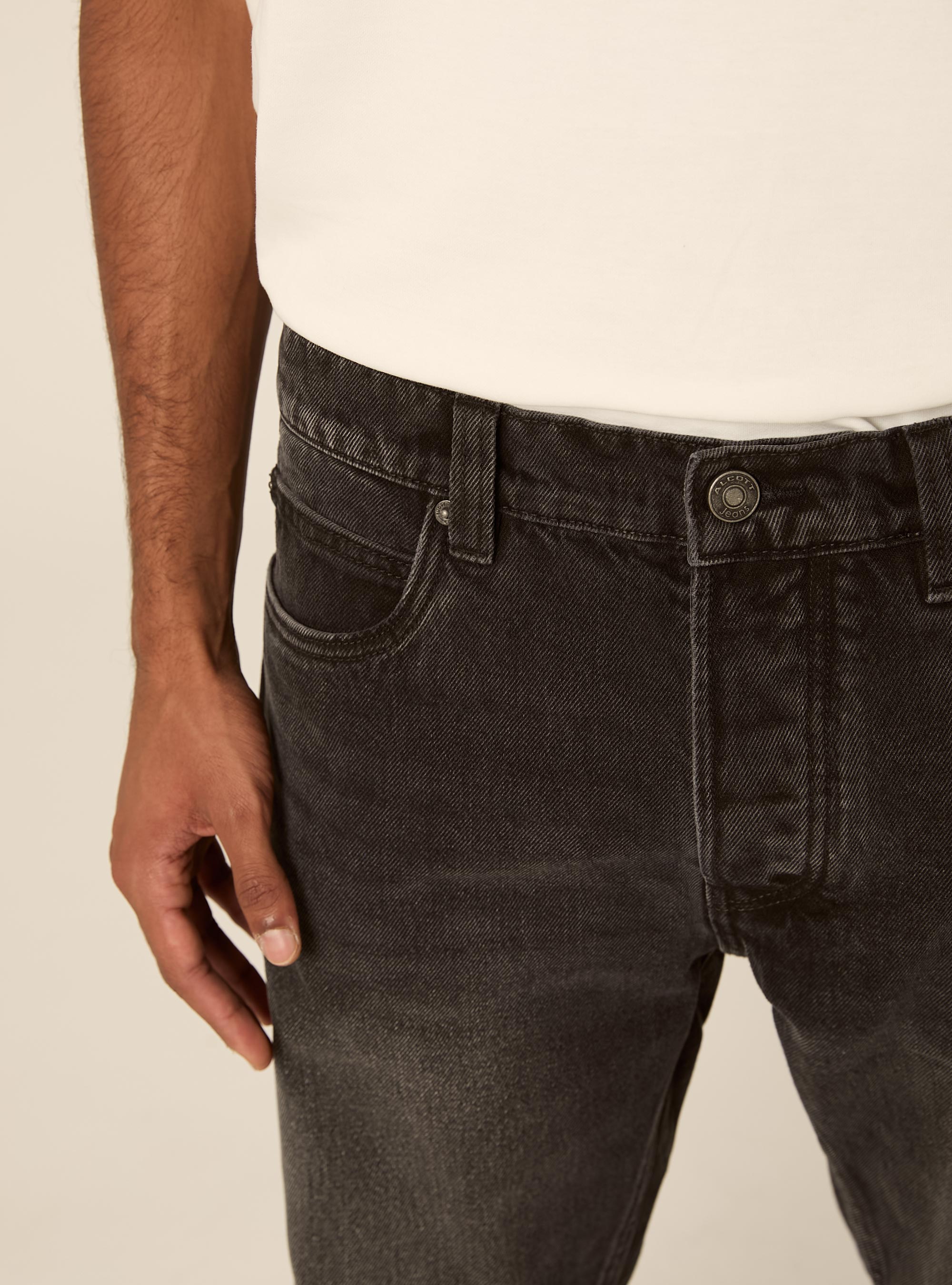 Jeans regular straight, D000 BLACK