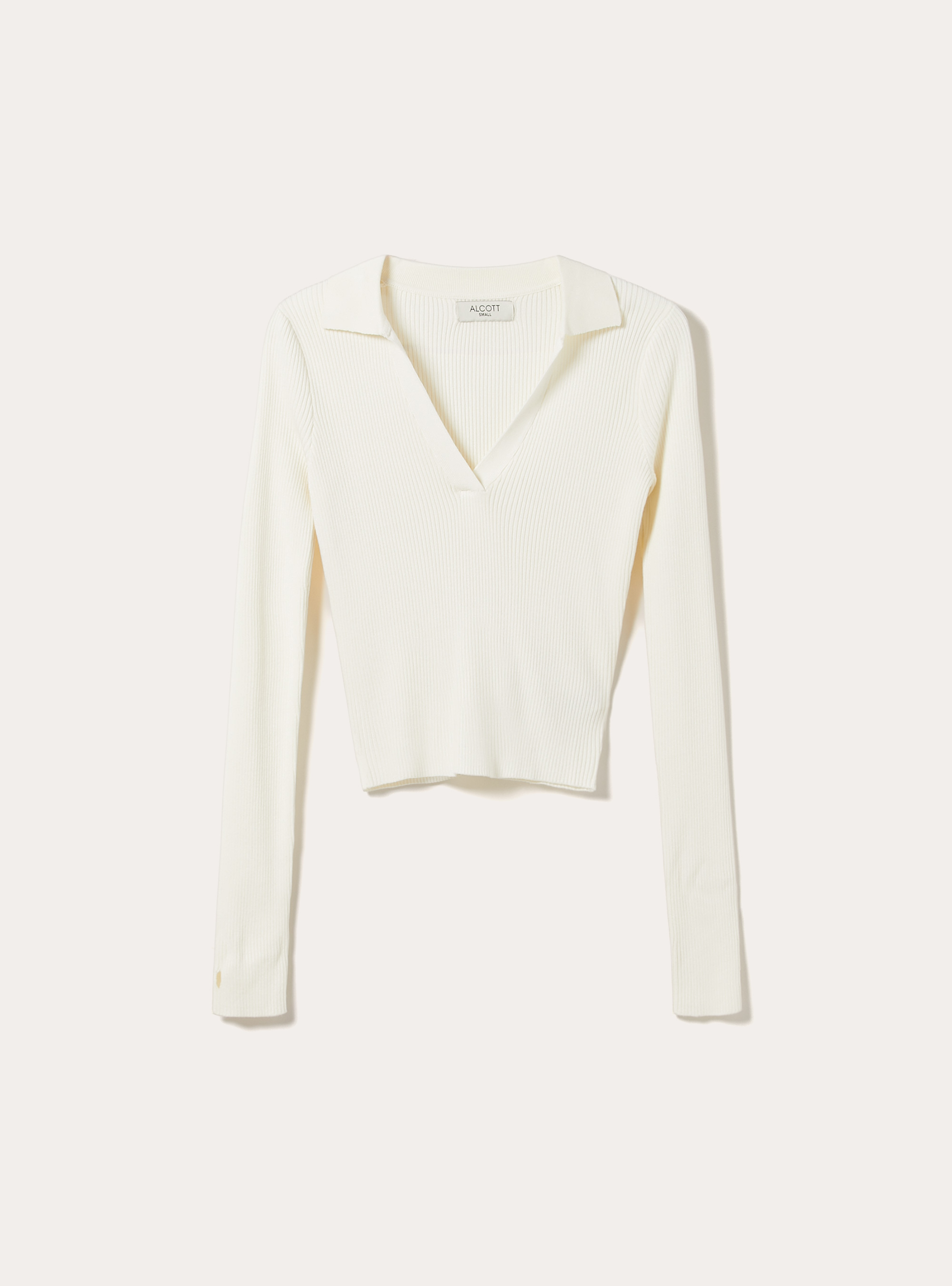 Polo de punto acanalado, WH2 WHITE