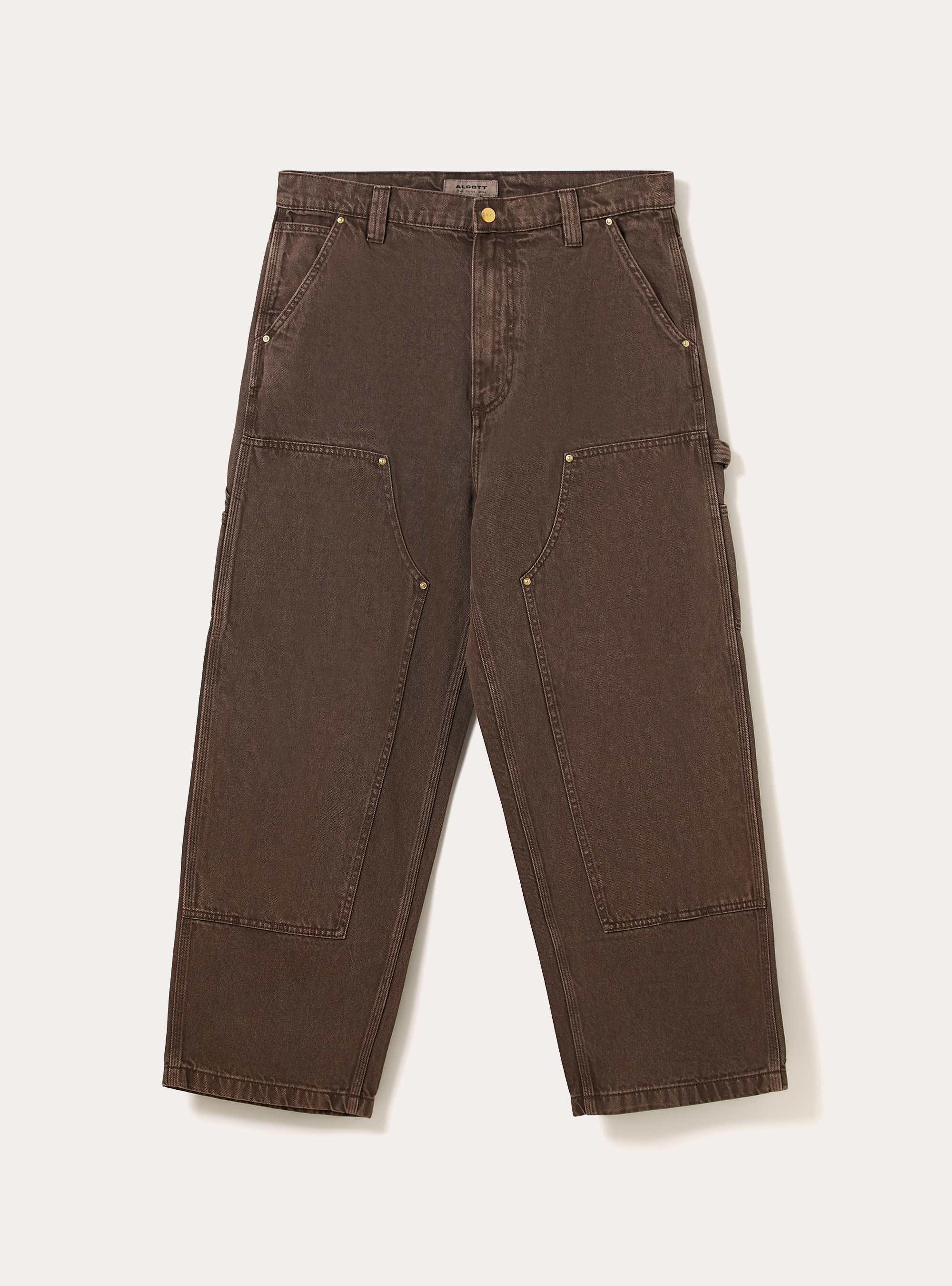 Carpenter in denim colorato, BR2 BROWN MEDIUM