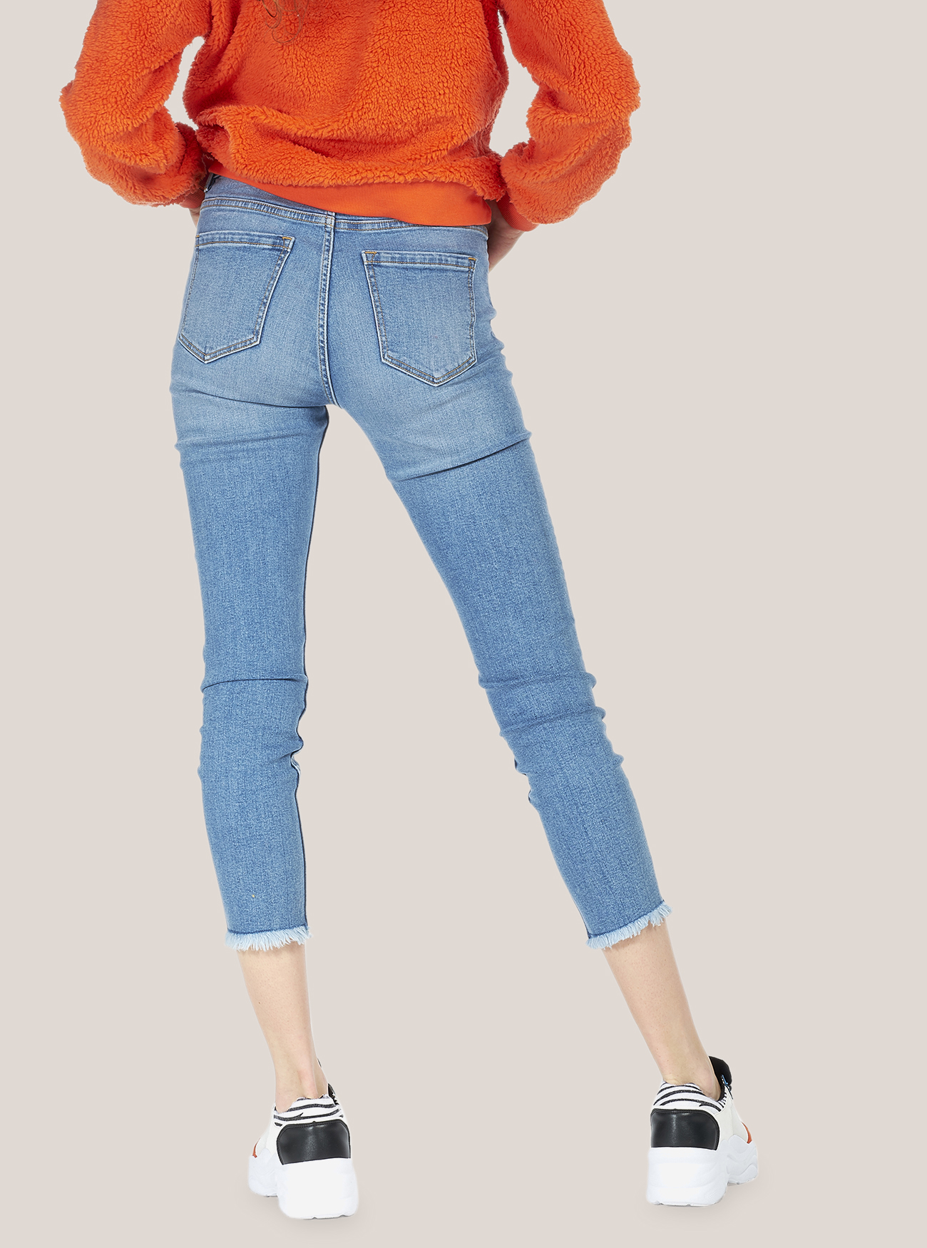 JEANS SKINNY HIGH WAIST, BLUE