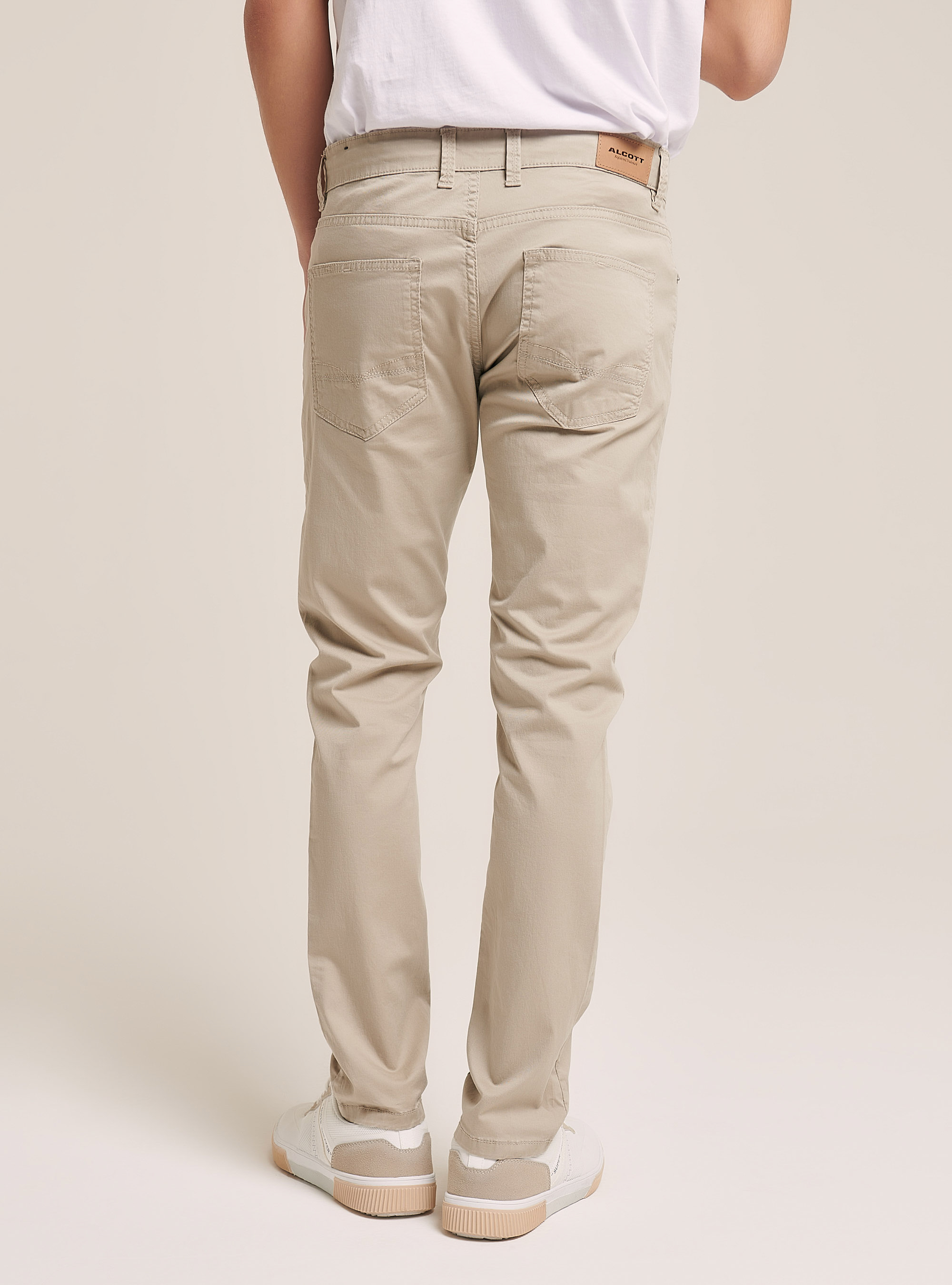 Stretch-Twill-Hose, C581 BEIGE