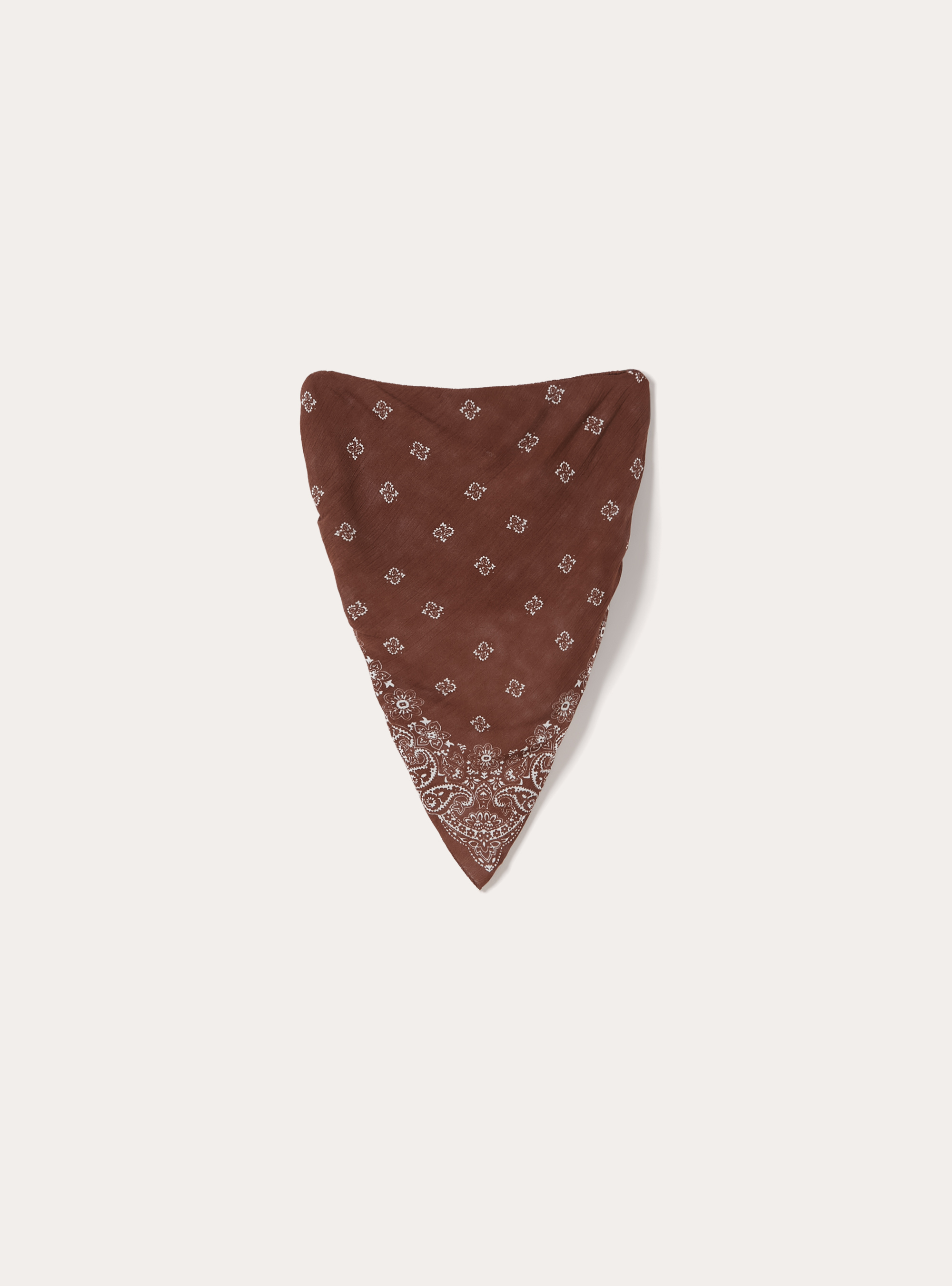 Paisley Print Bandeau Top, BR2 BROWN MEDIUM