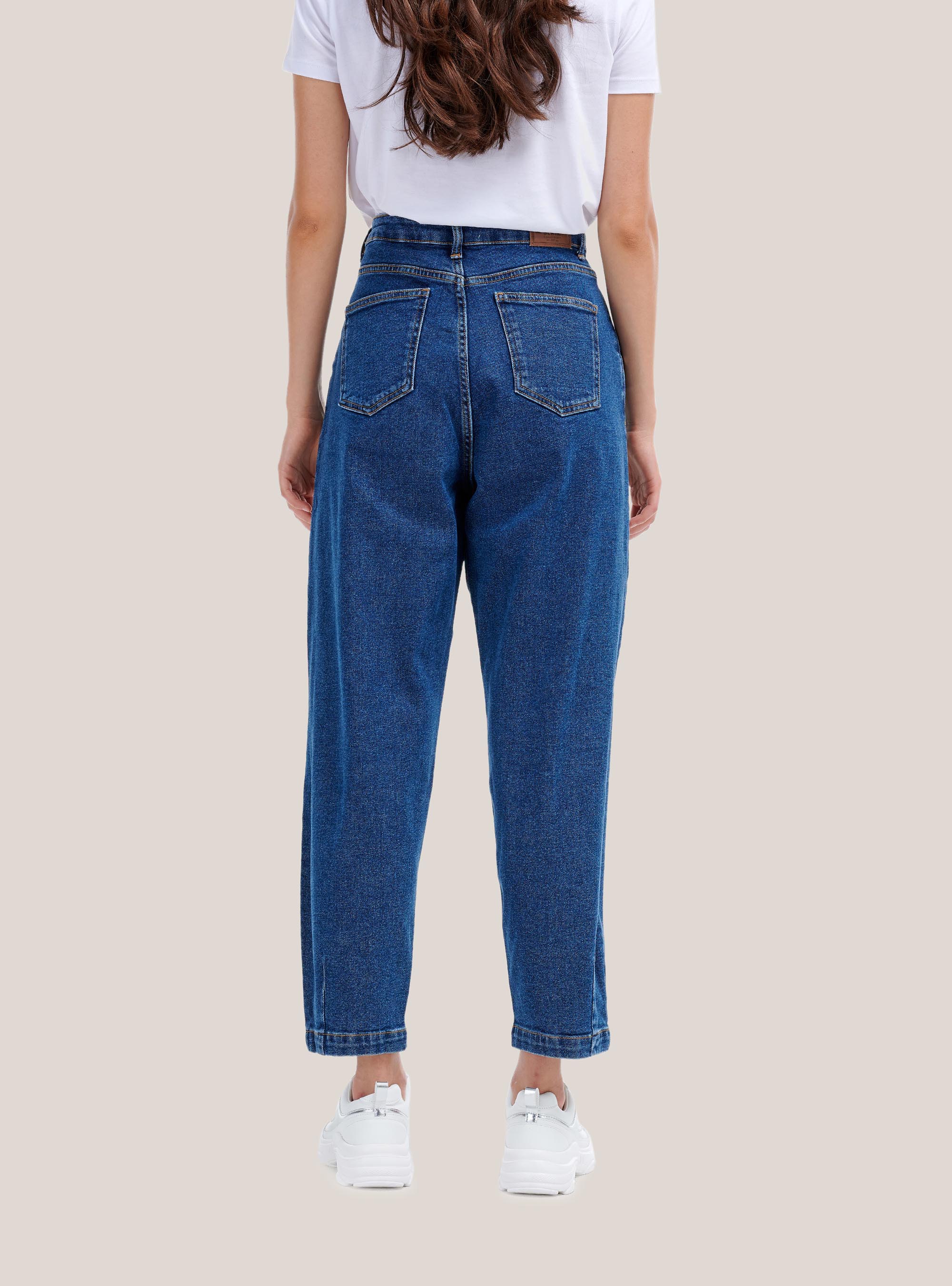 Sustainable cotton slouchy fit jeans, BLUE NAVY