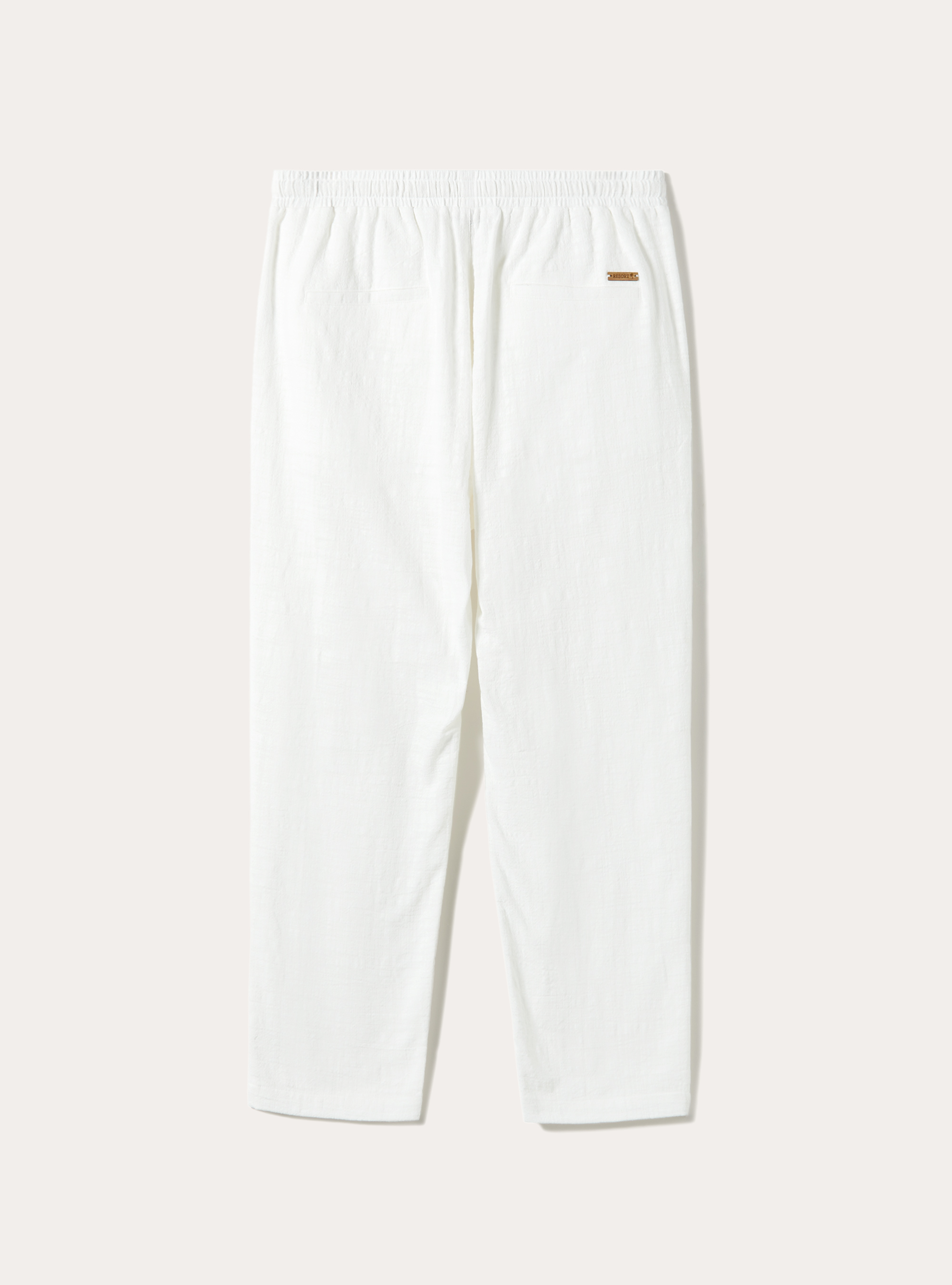 Pantalon en coton avec cordon de serrage à la taille, WH2 WHITE