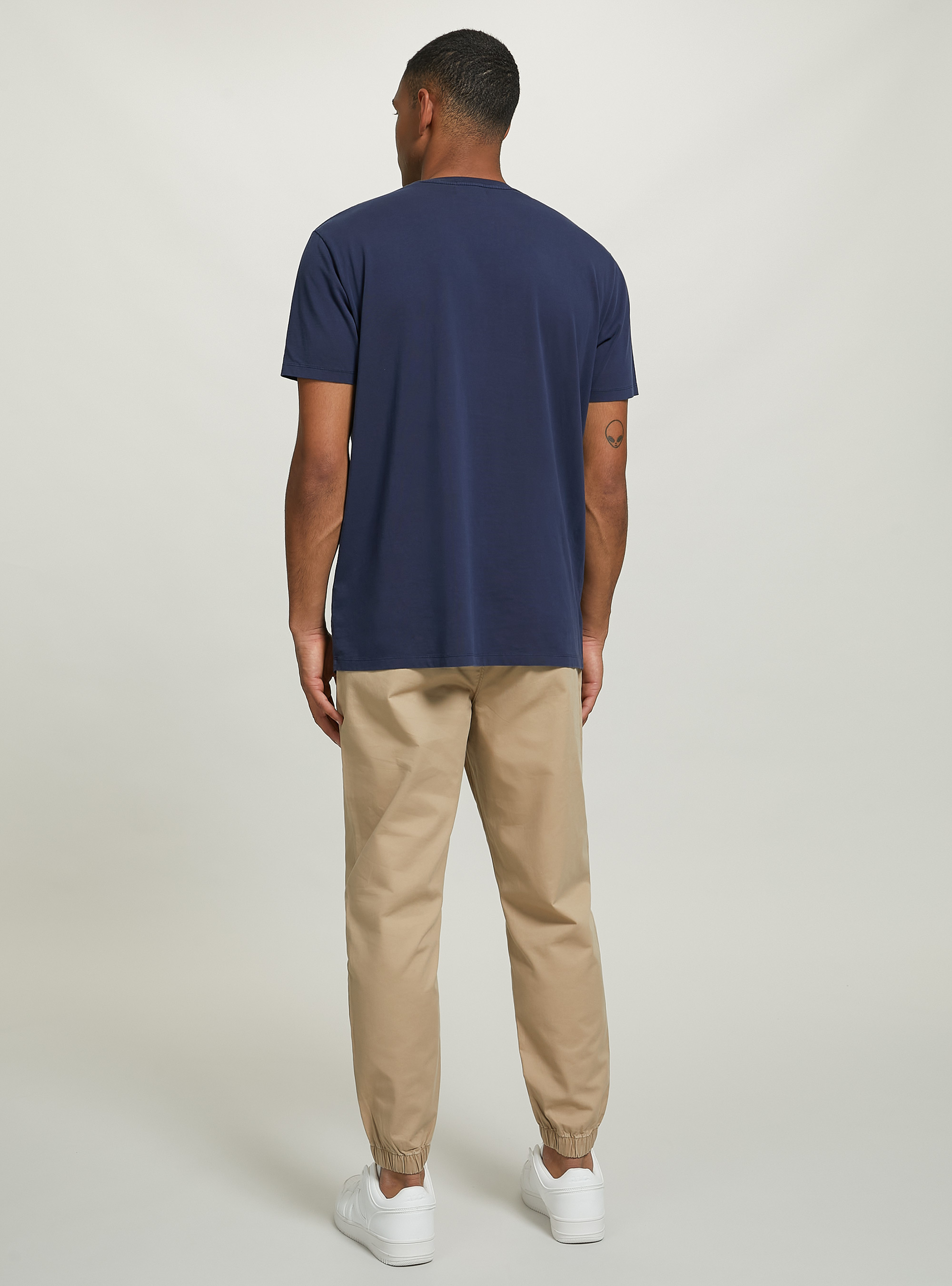Twill chinos with elasticated waistband, TB3 TOBACCO LIGHT