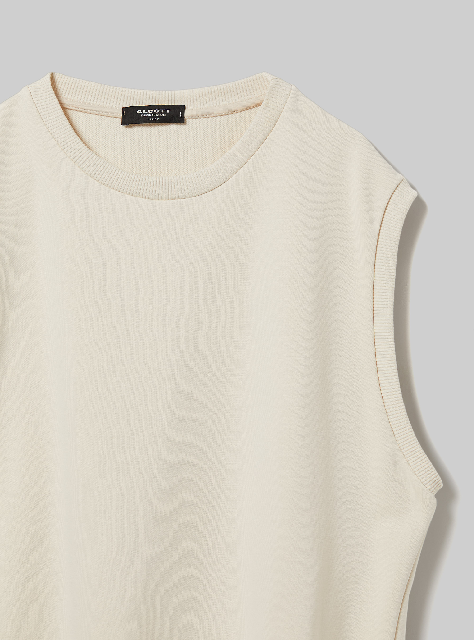 Felpa gilet boxy fit, SA2 SAND MEDIUM