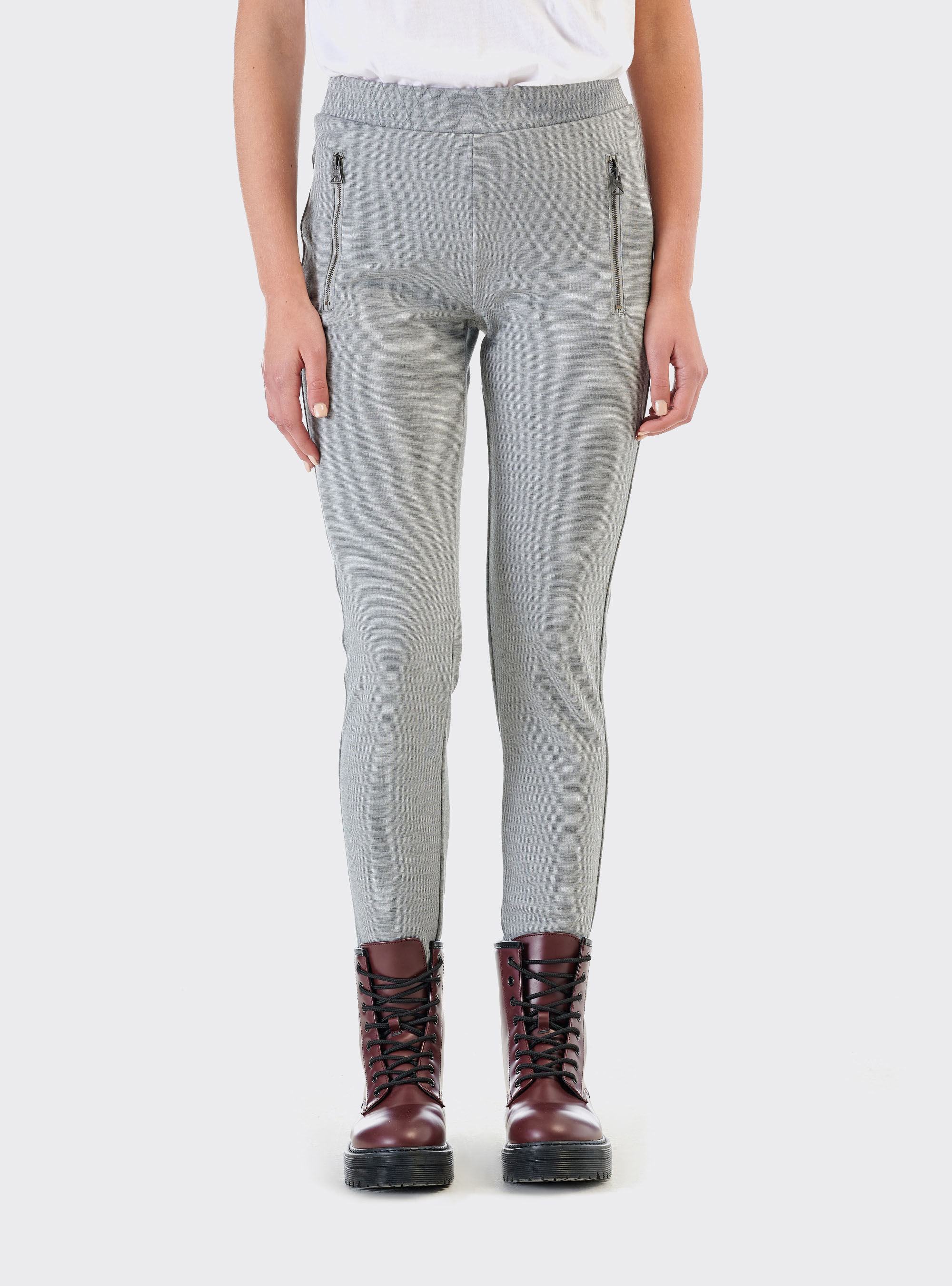 Front 2 zips, GREY MELANGE