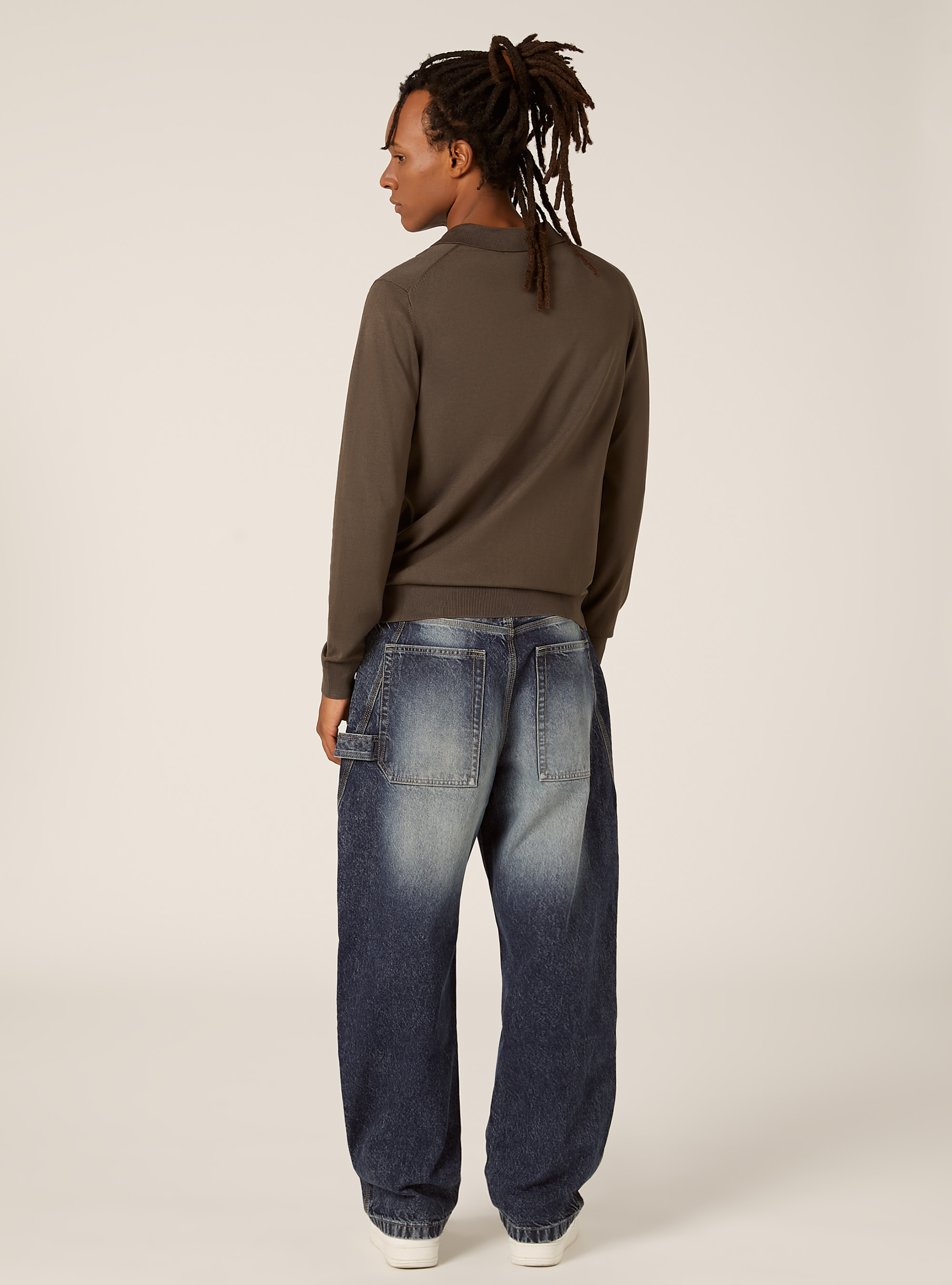 Weiches Strick-Polohemd, TB2 TOBACCO MEDIUM