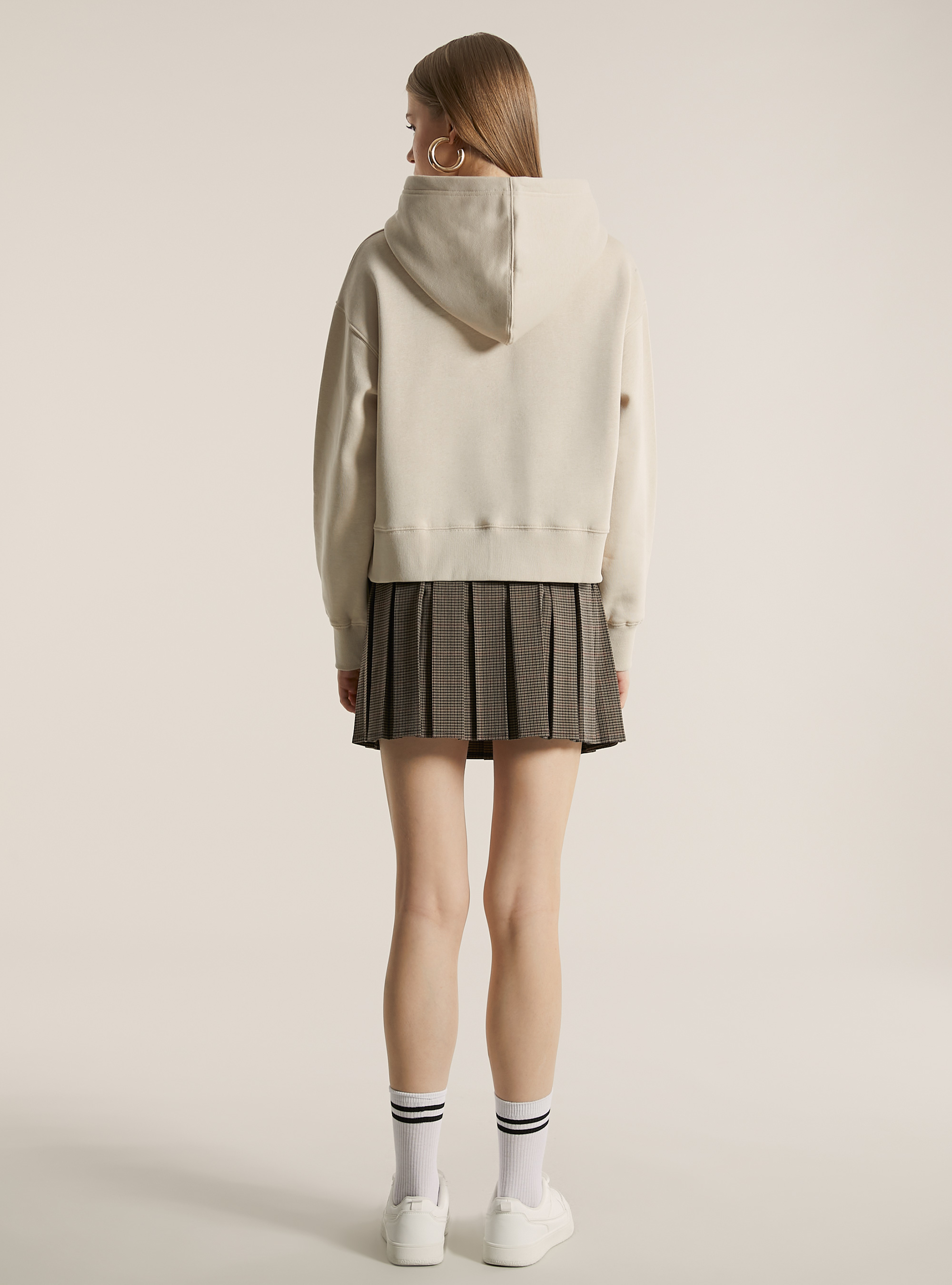 Kapuzensweatshirt in Boxy-Passform, BG2 BEIGE MEDIUM