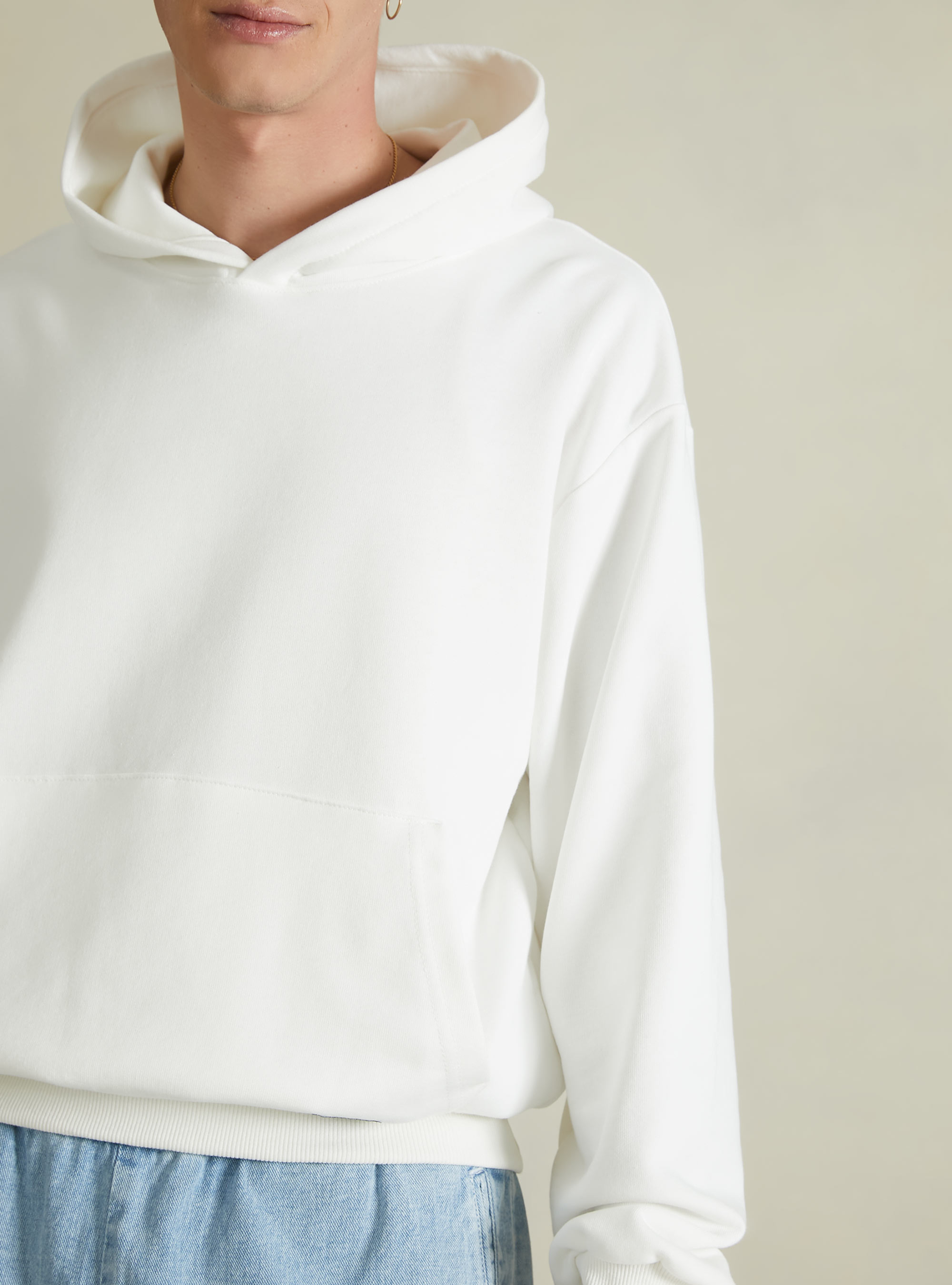 Boxy fit hoodie, WH2 WHITE
