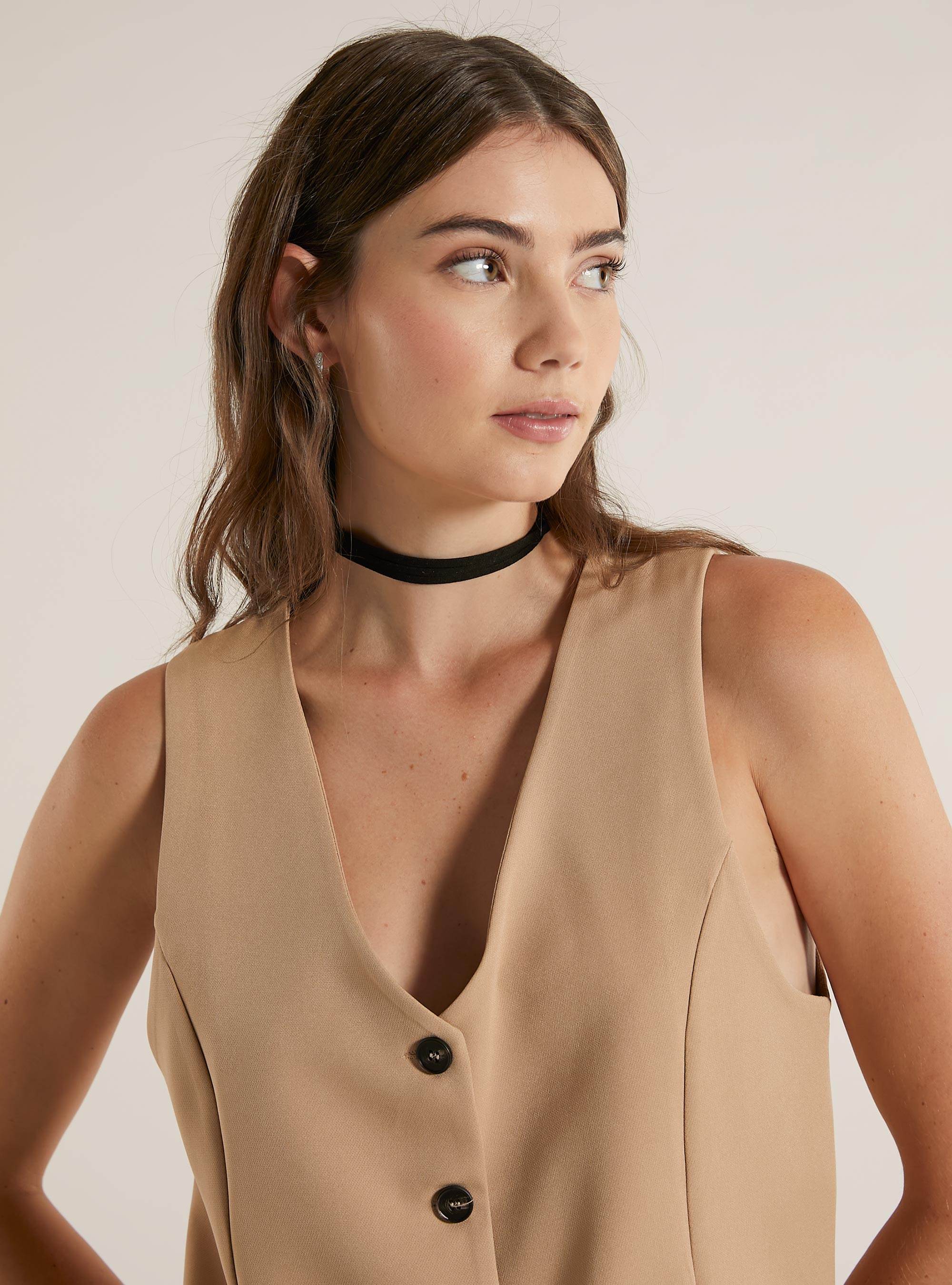 Tailored vest, TB2 TOBACCO MEDIUM