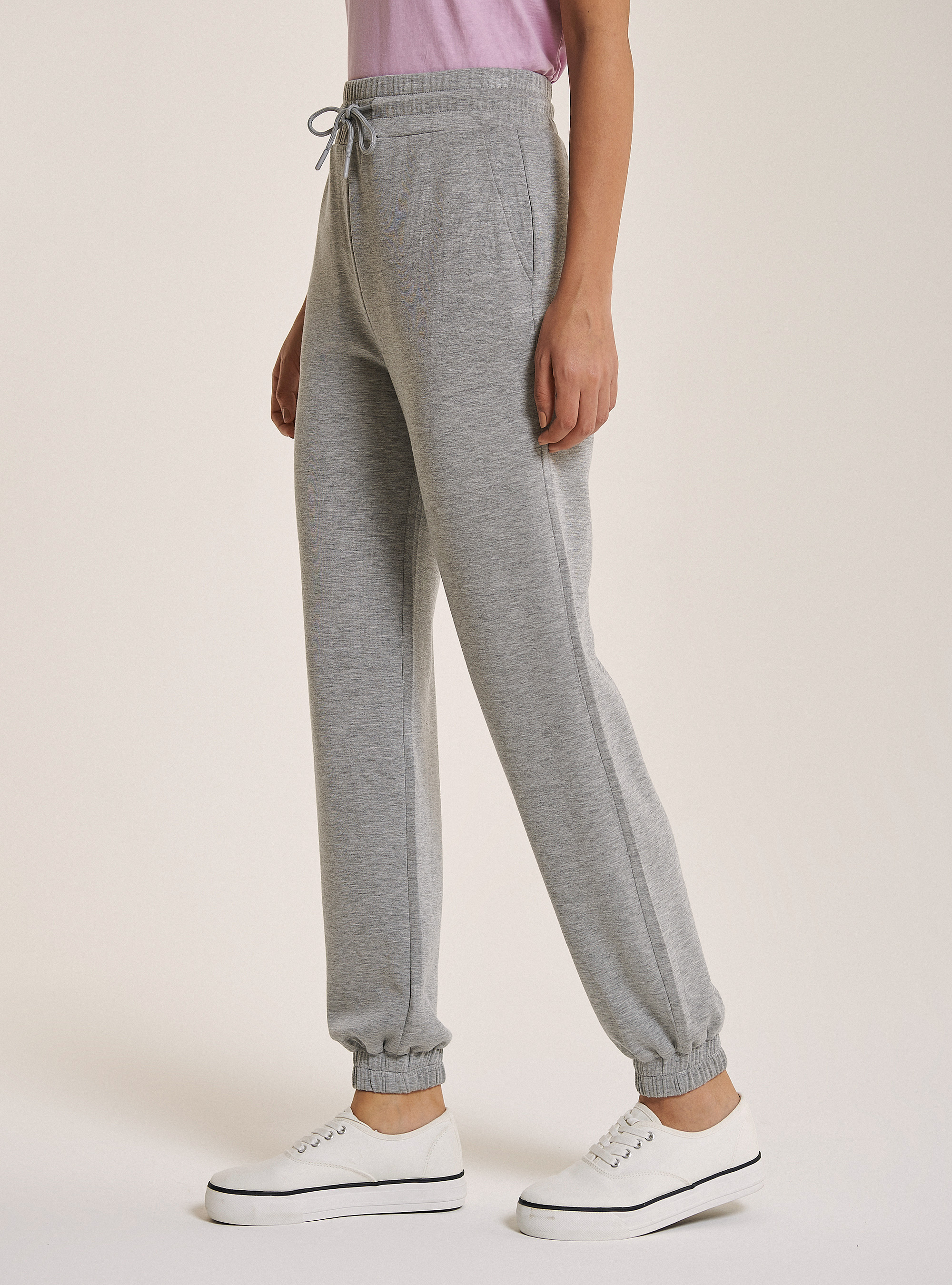 Soft touch jogger pants, LIGHT GREY MELANGE