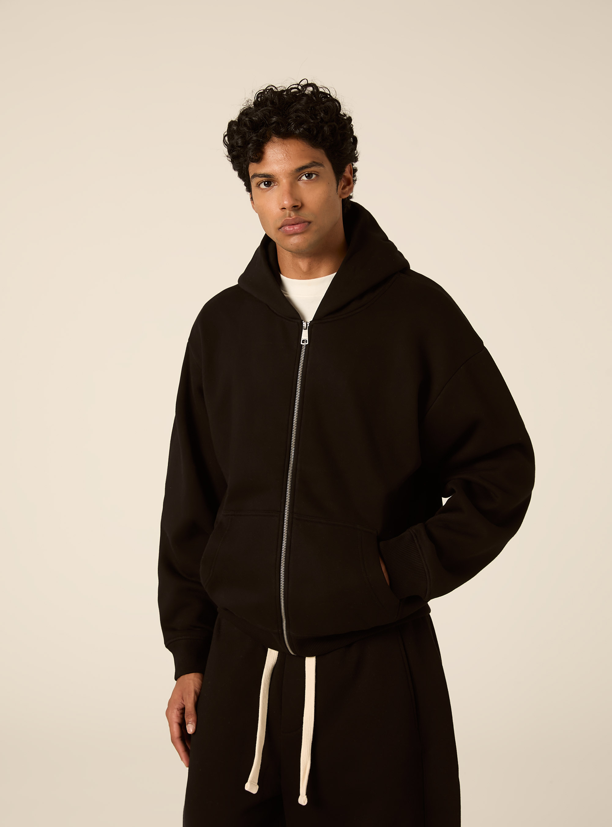 Cardigan basico boxy fit, BK1 BLACK