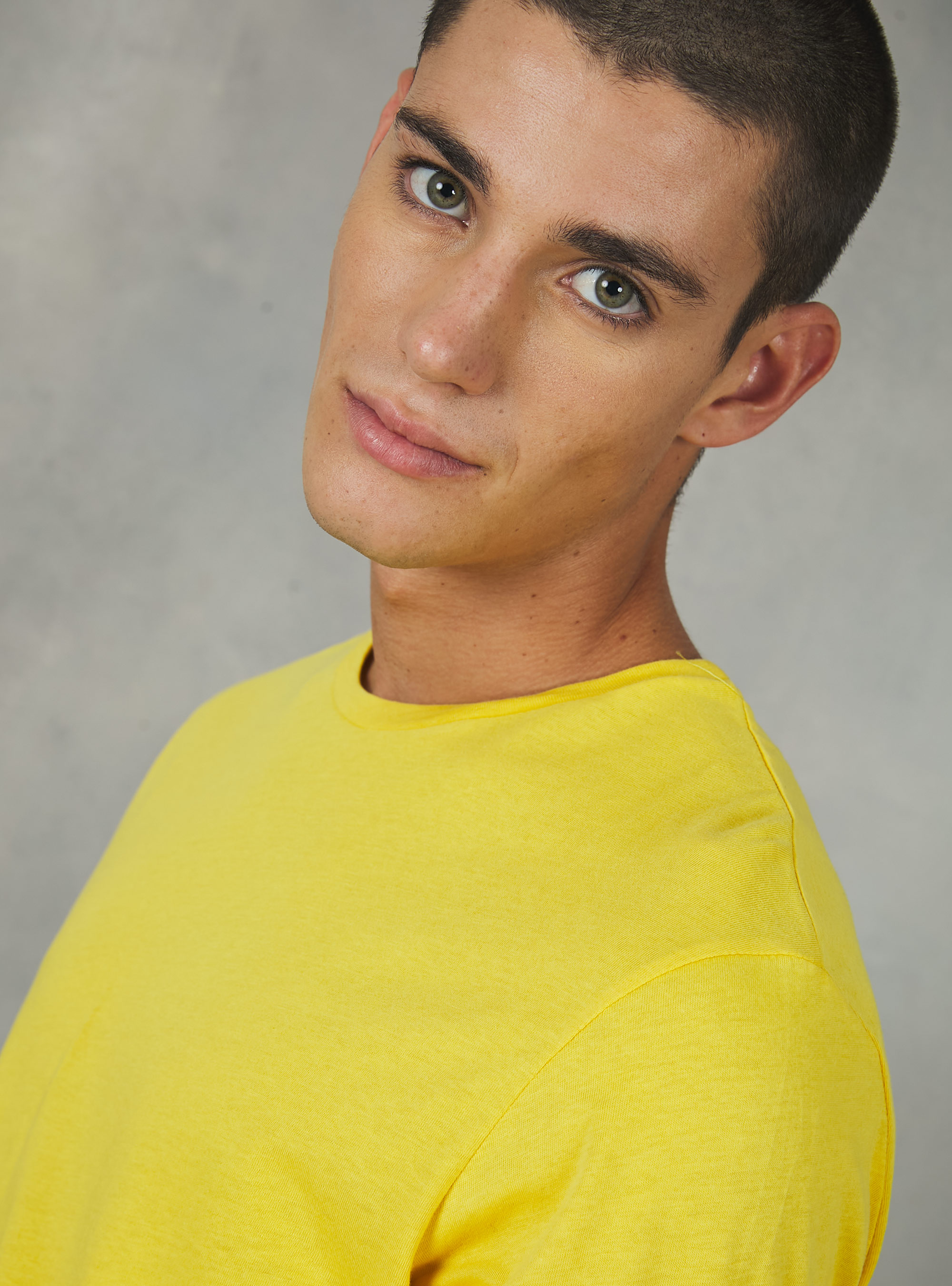 Maglietta a maniche lunghe in cotone, YE2 YELLOW MEDIUM