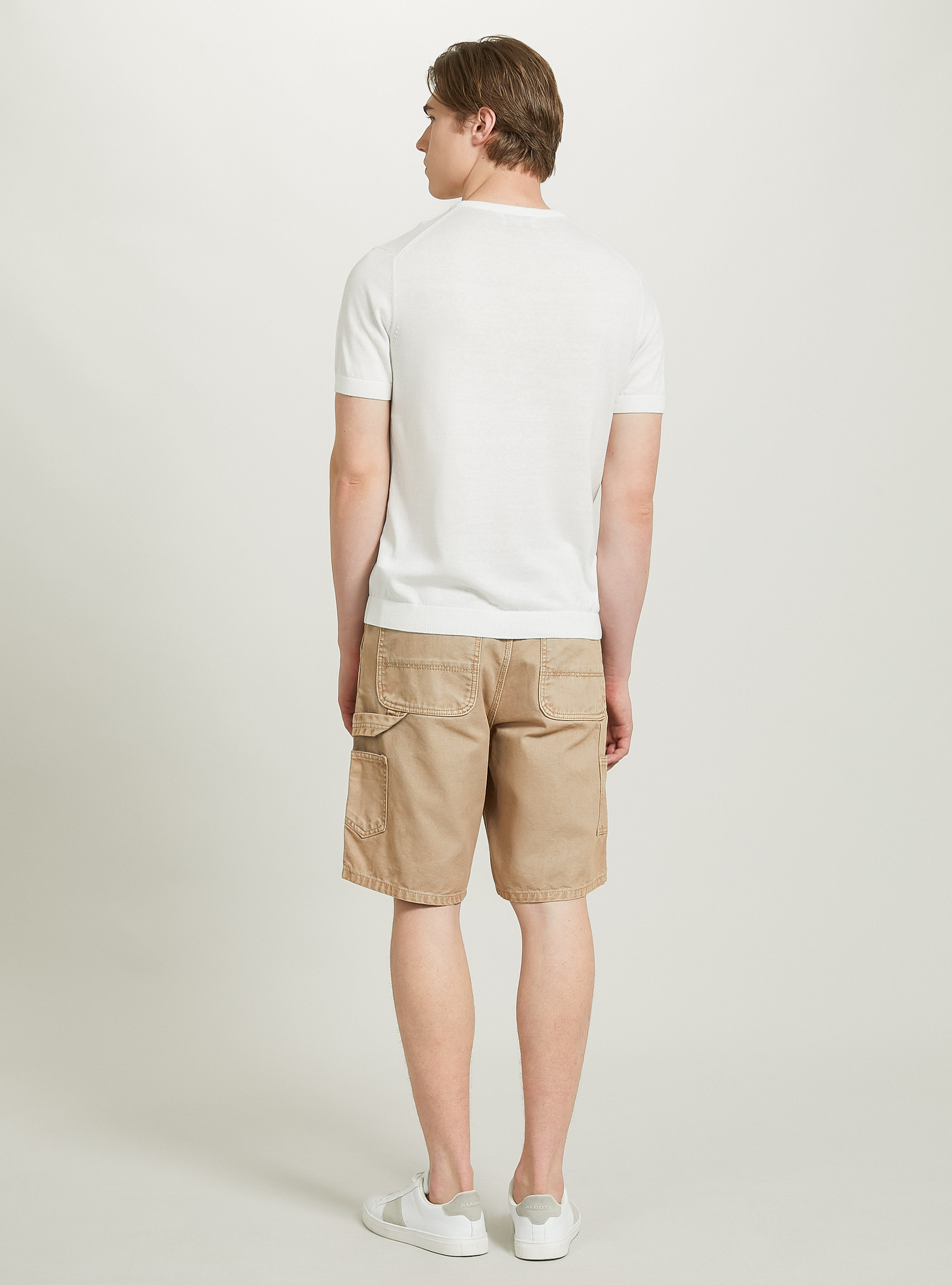 Short-sleeved cotton pullover, WH2 WHITE