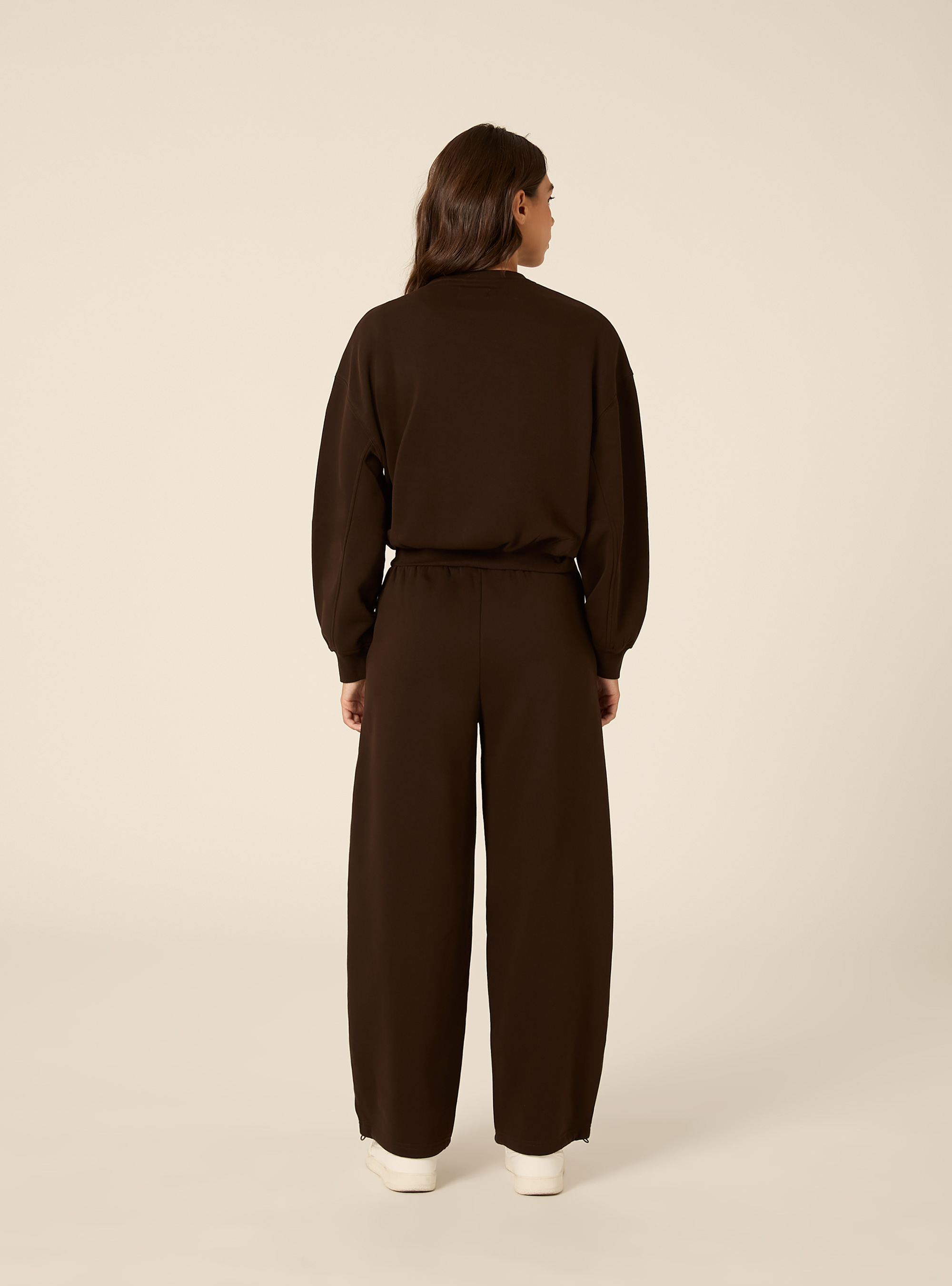 Felpa girocollo, BR1 BROWN DARK