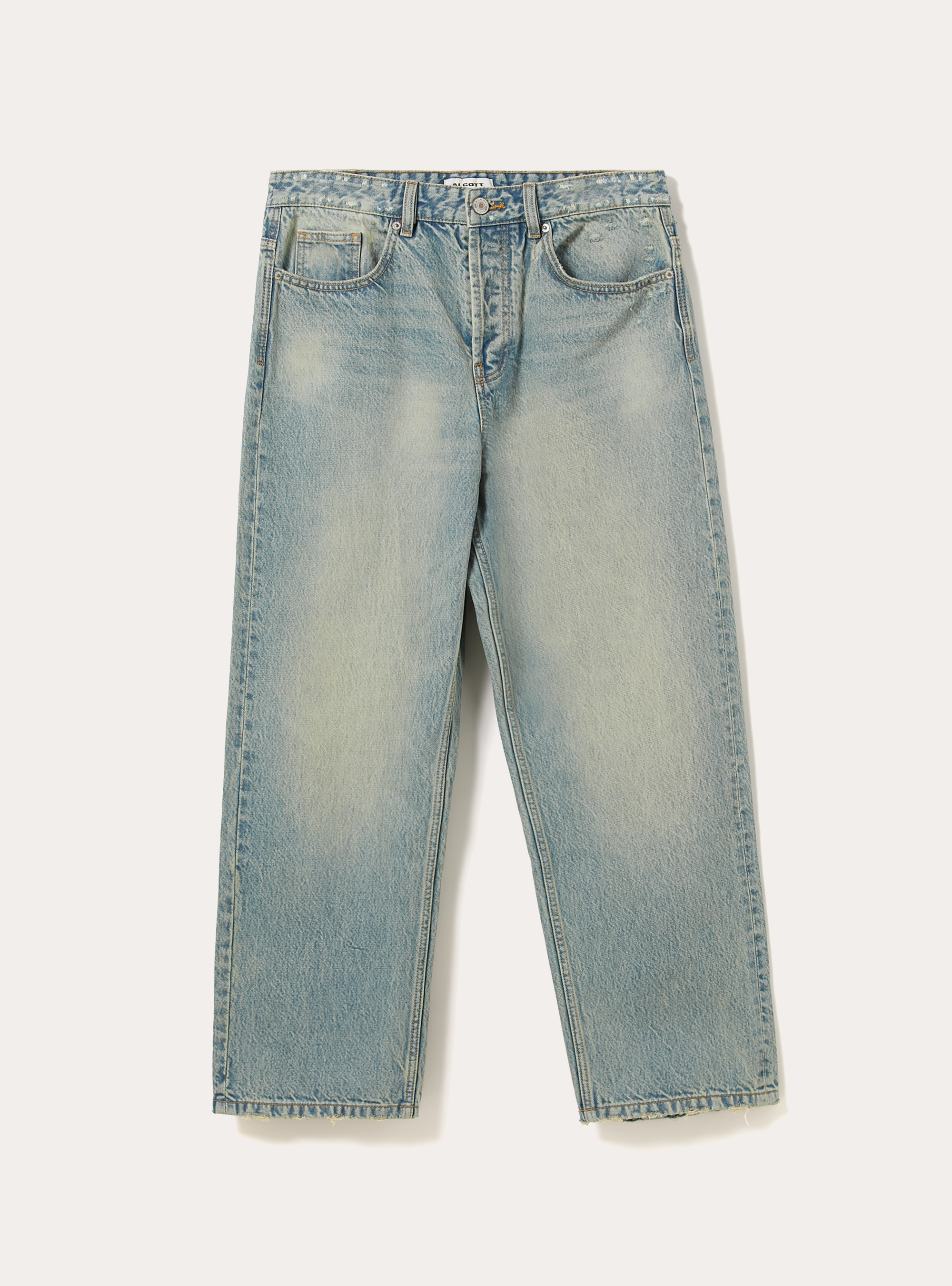 Jeans coupe droite, D006 AZURE