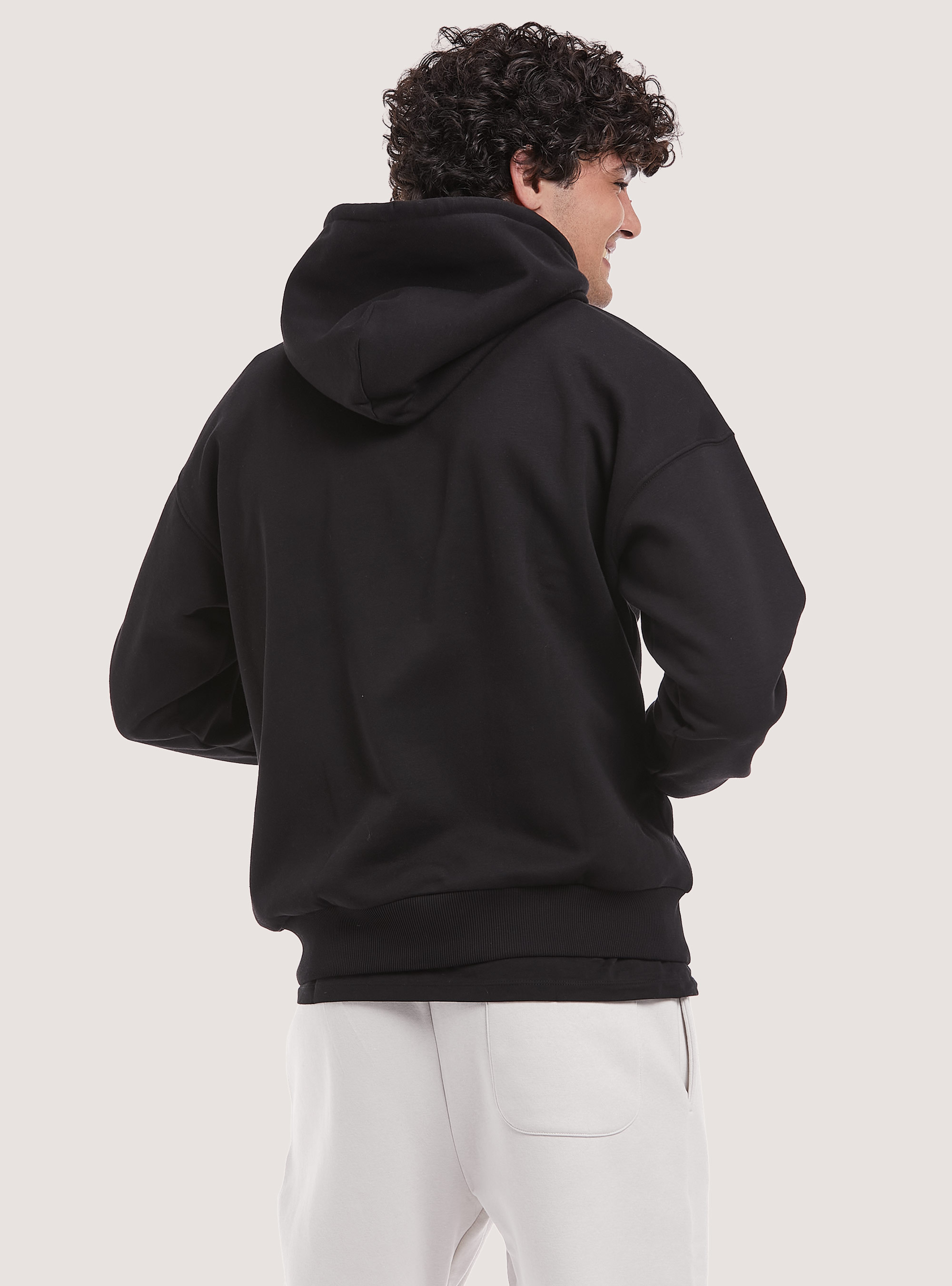 Studios print hoodie, BK1 BLACK