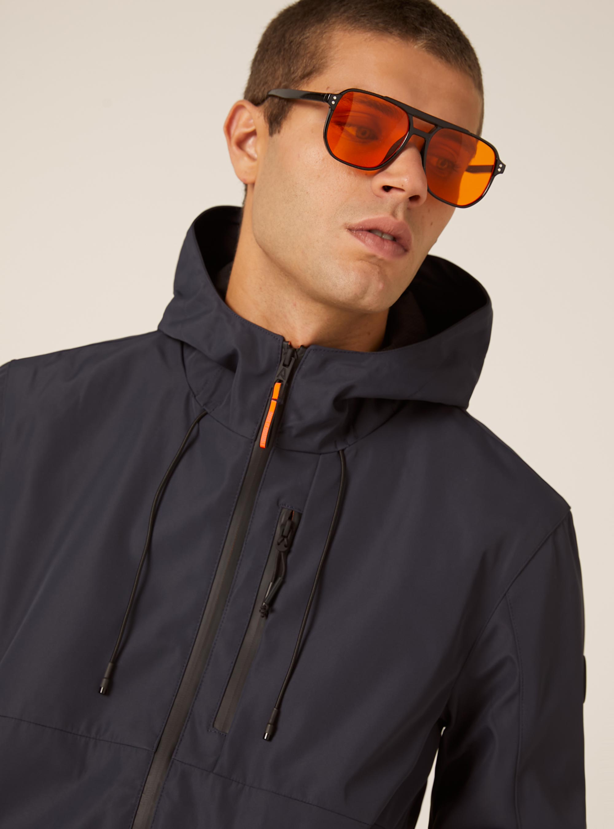 Blouson coupe-vent à capuche, NA1 NAVY DARK