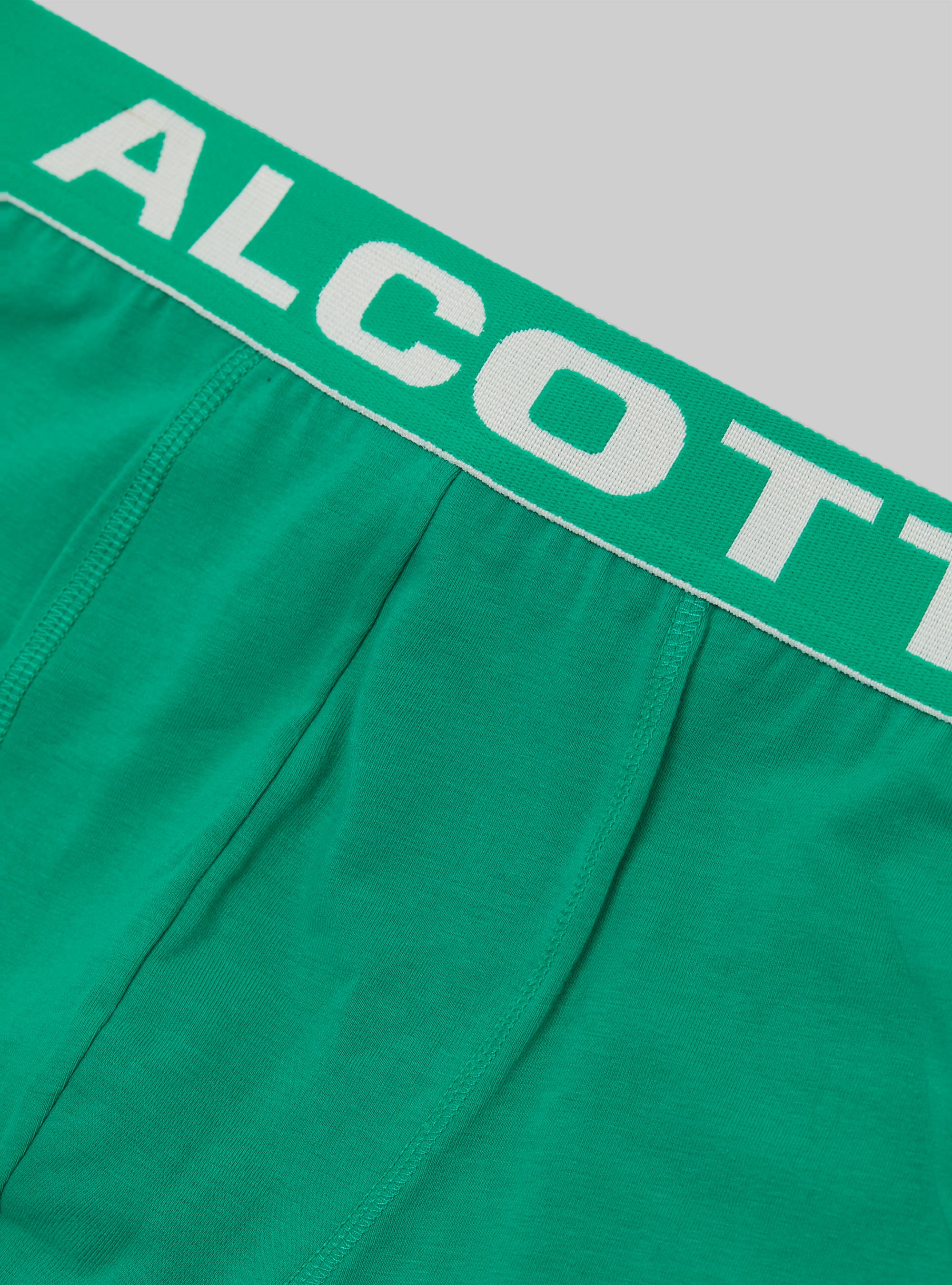 Boxer in cotone elasticizzato con logo, GN2 GREEN MEDIUM