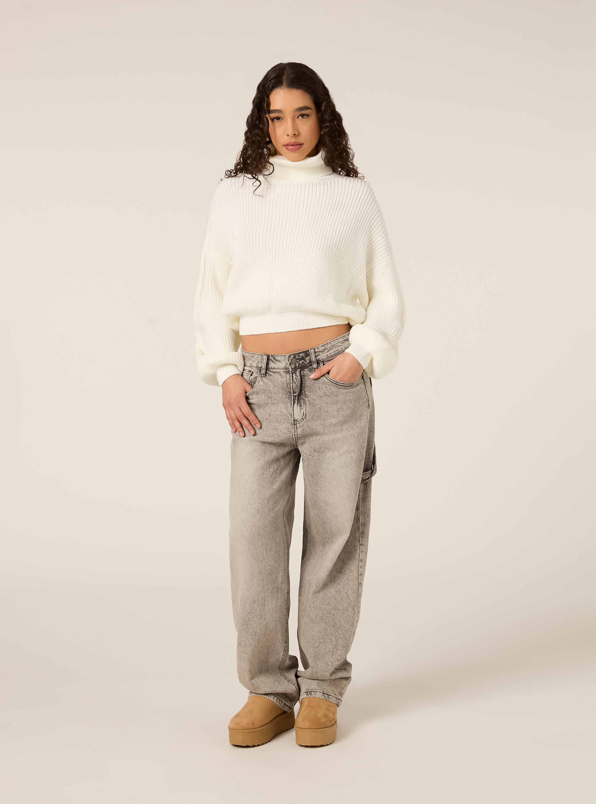 Maglia a collo alto, WH1 OFF WHITE