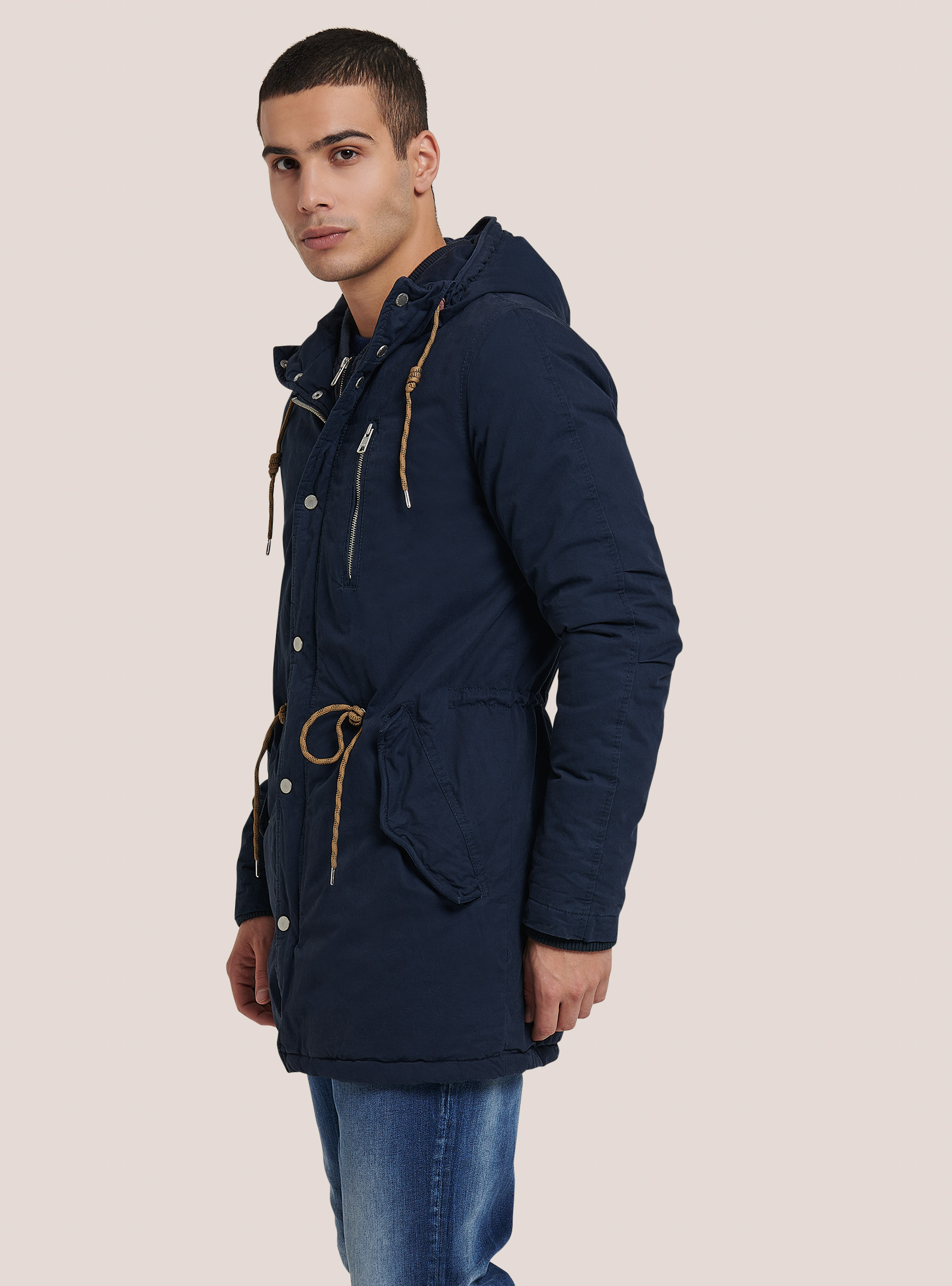 Parka mit Mock-Jacke, C2224 BLUE