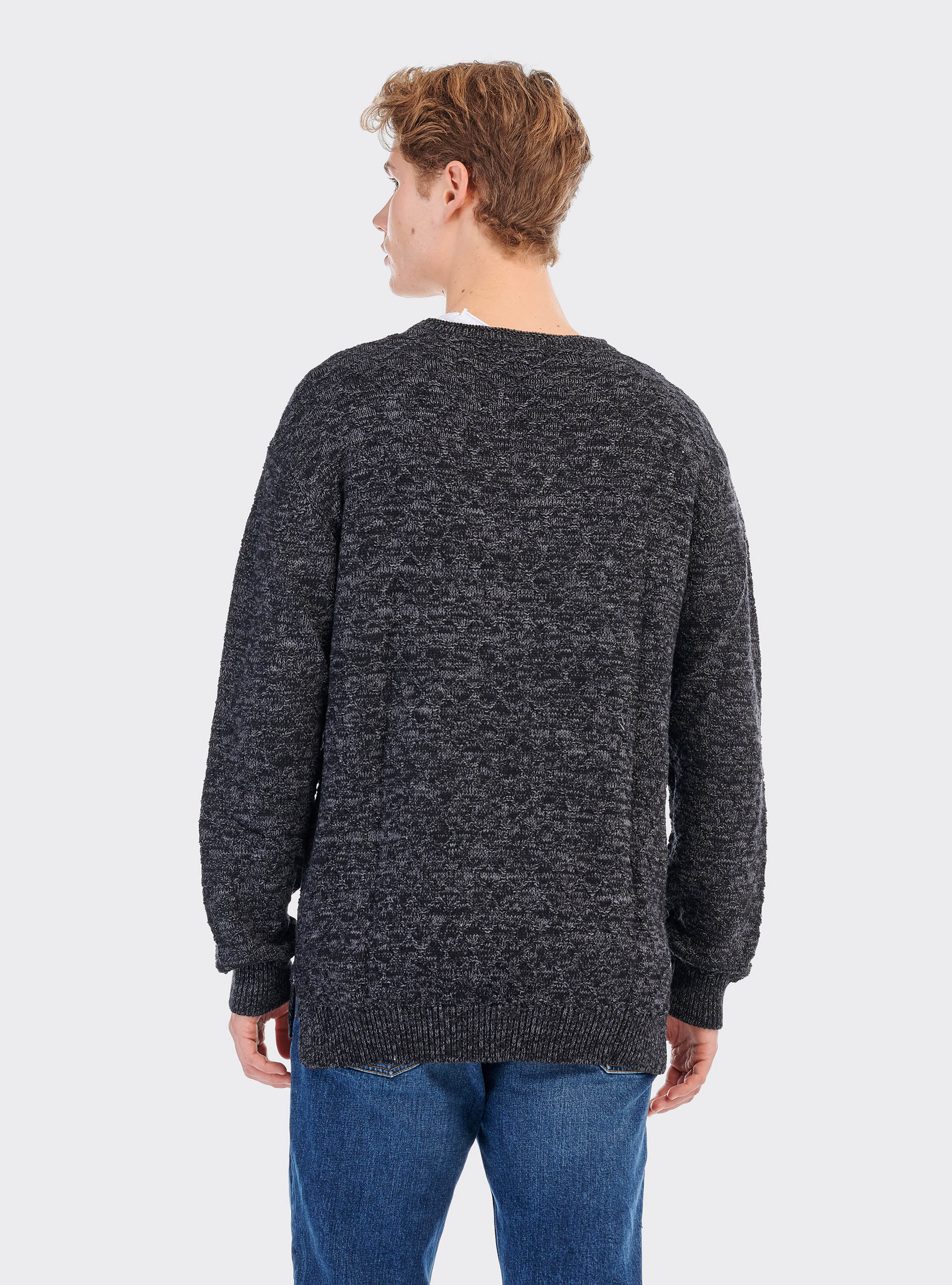 Crew-neck pullover, C125 GREY M