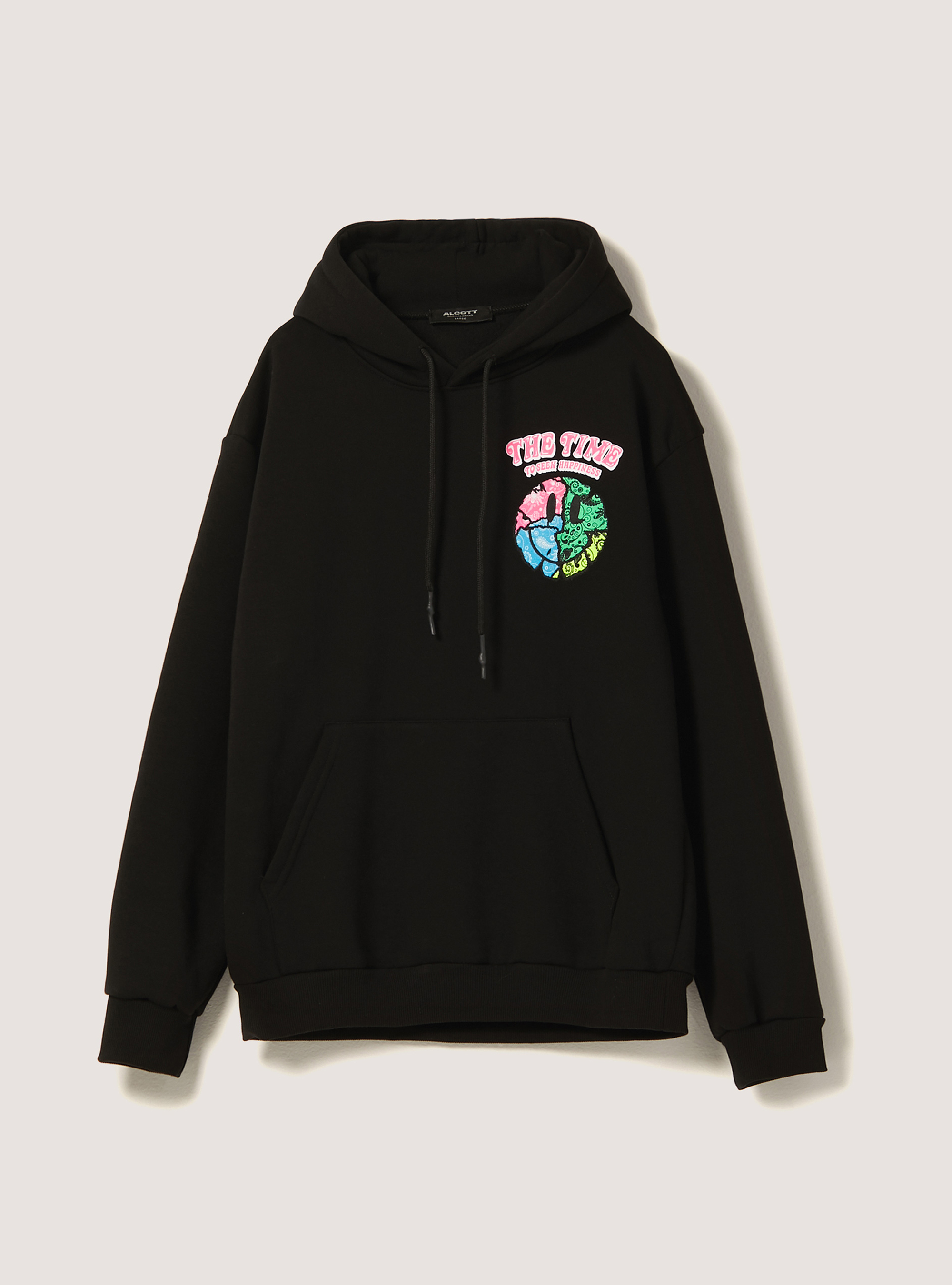 Sweat-shirt avec impression Smile Collection, BK1 BLACK