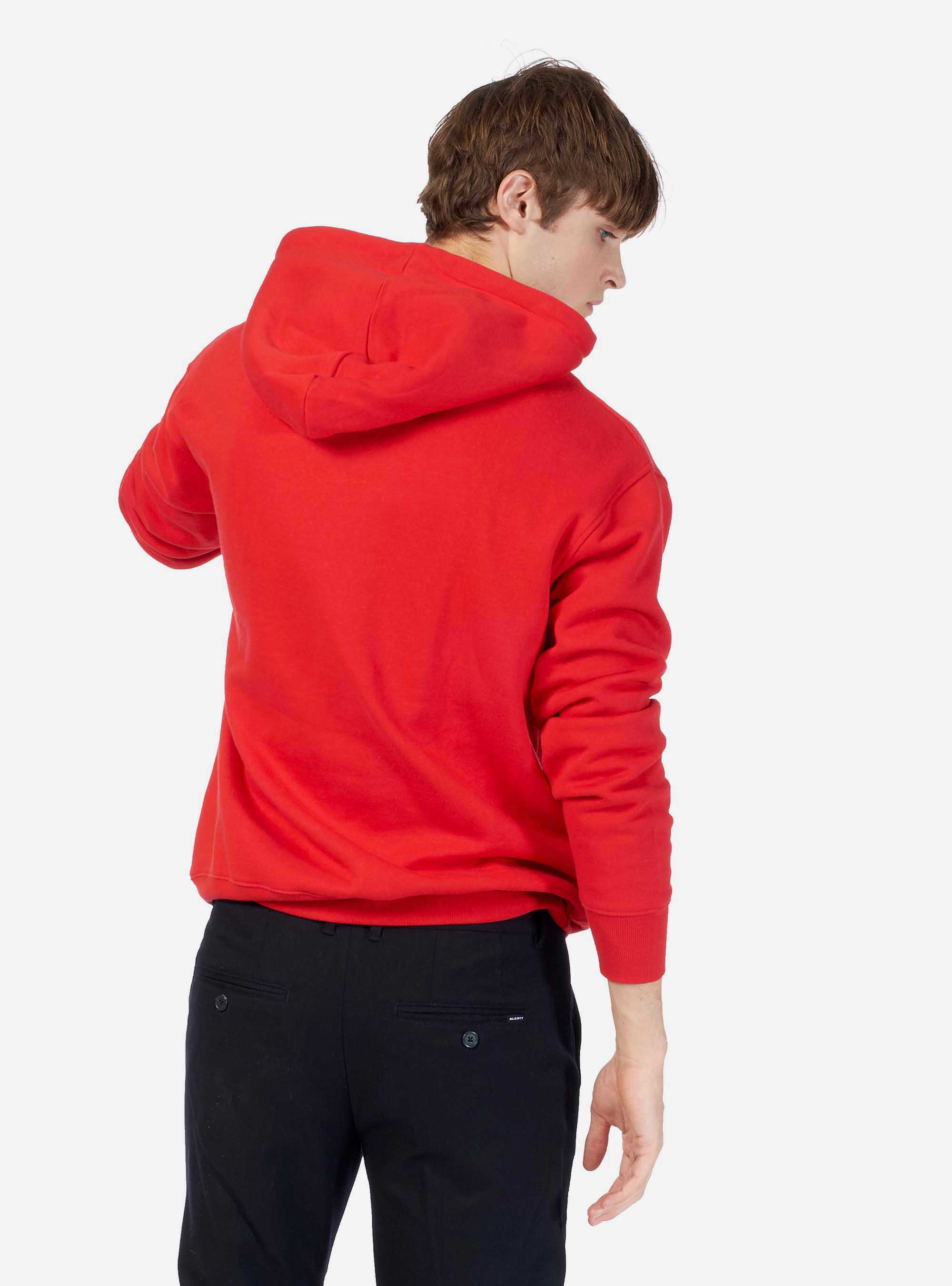 SWEATSHIRT WITH PRINTING HOODY, RED