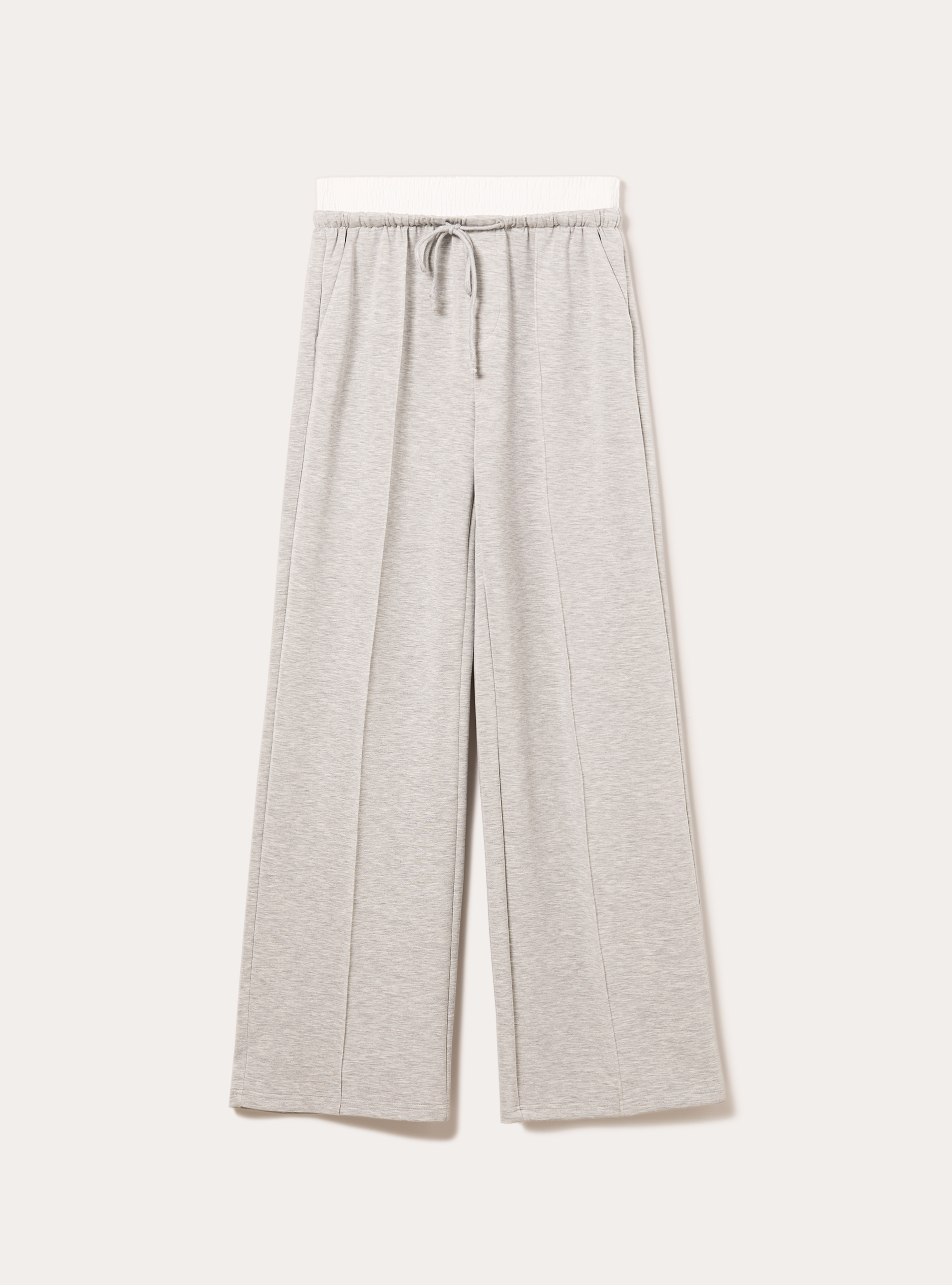 Jogger pants with combination waistband, MGY3 GREY MEL LIGHT